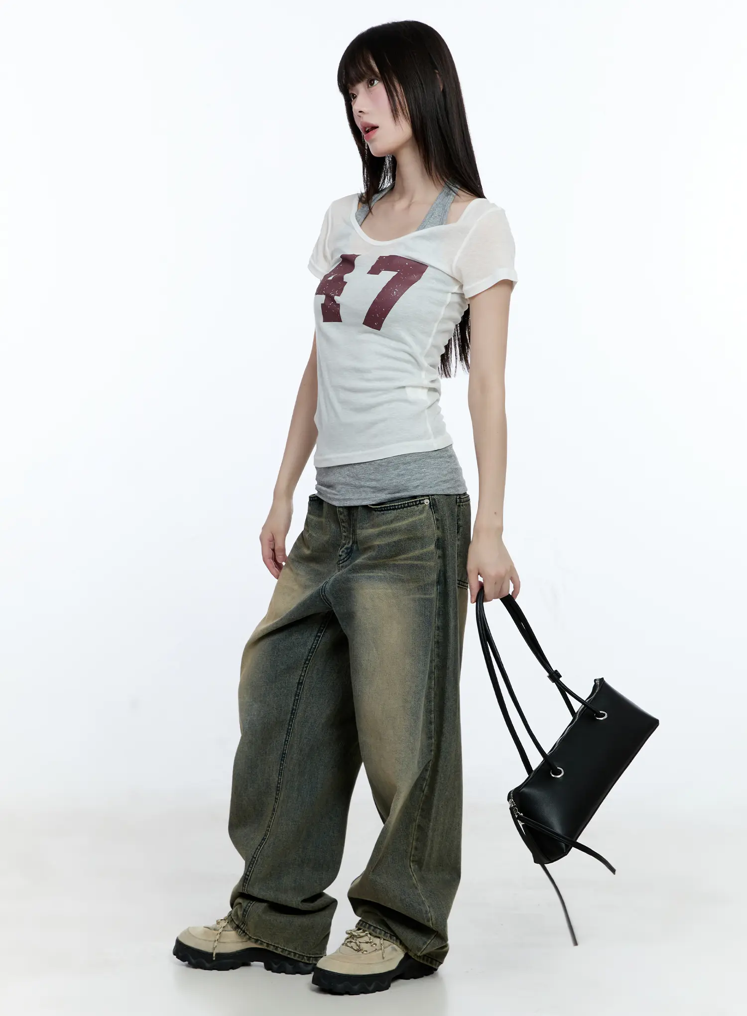 47 Graphic Loose-Fit T-Shirt CG507 - Image 3