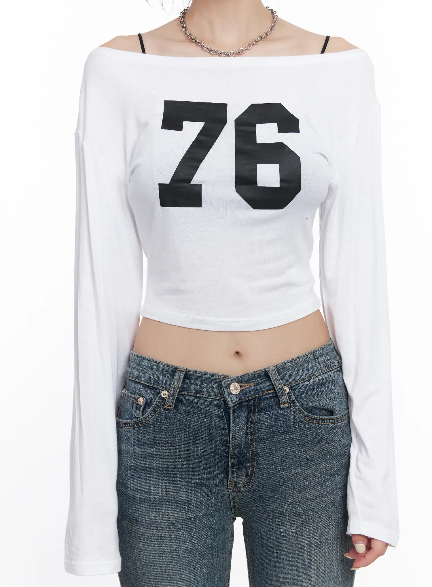 76 Long-Sleeve Crop Top CS510 - Image 3