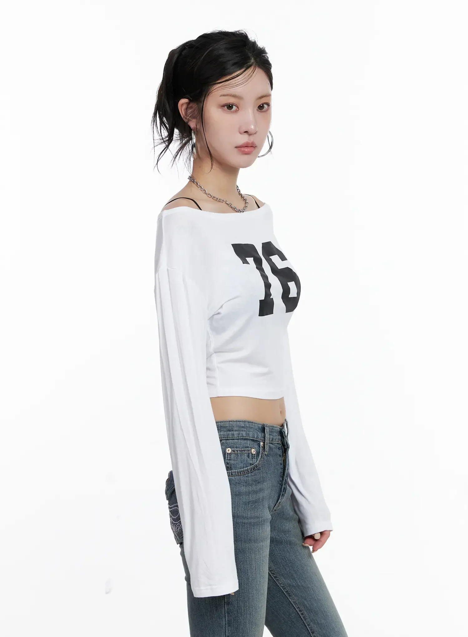 76 Long-Sleeve Crop Top CS510 - Image 4