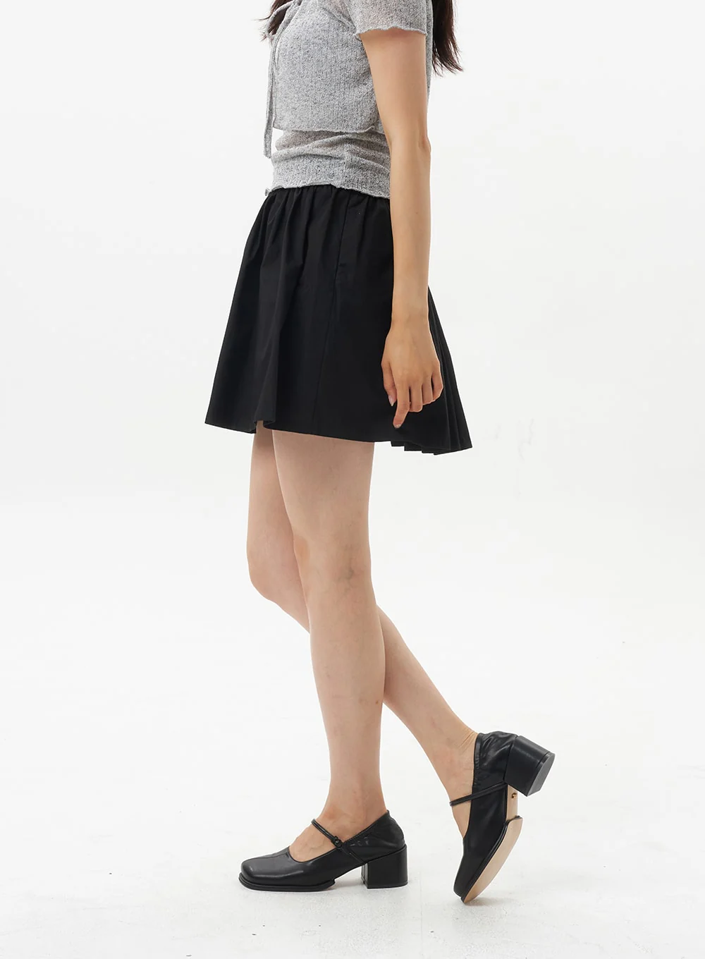 A-Line Cotton Mini Skirt OU328 - Image 5