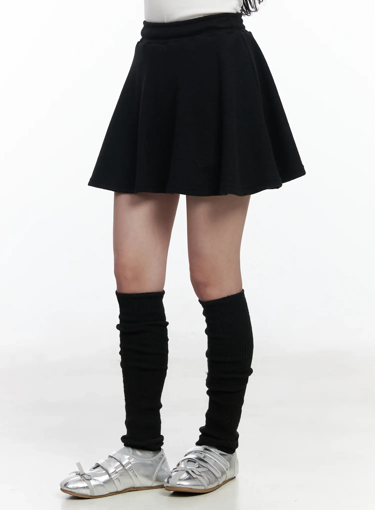 A-Line Fleece-Lined Mini Skirt IJ529 - Image 5