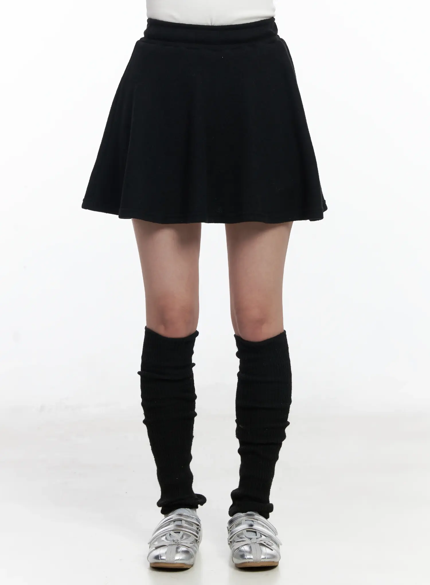 A-Line Fleece-Lined Mini Skirt IJ529 - Image 9