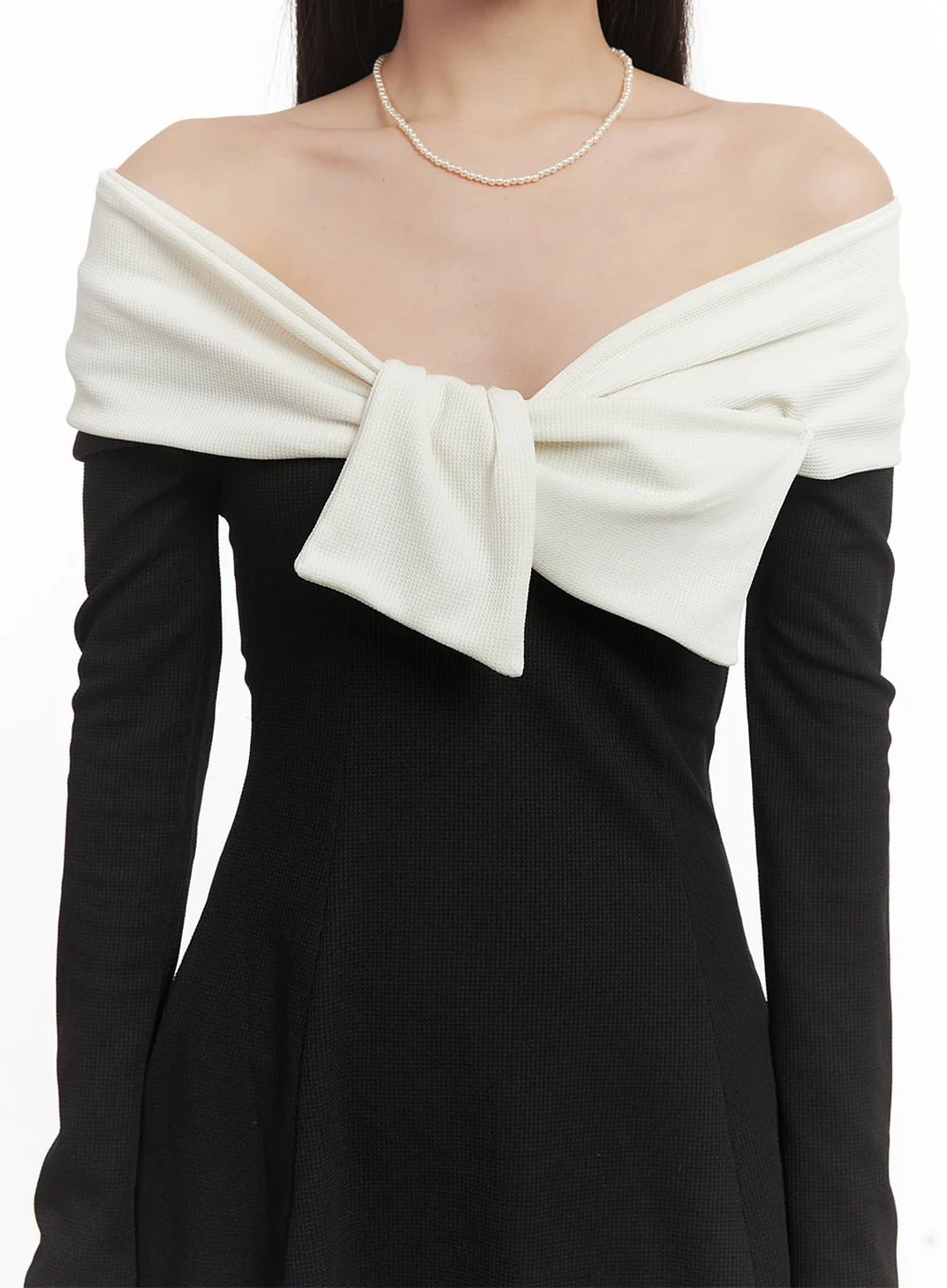A-Line Ribbon Off-Shoulder Mini Dress CF520 - Image 5
