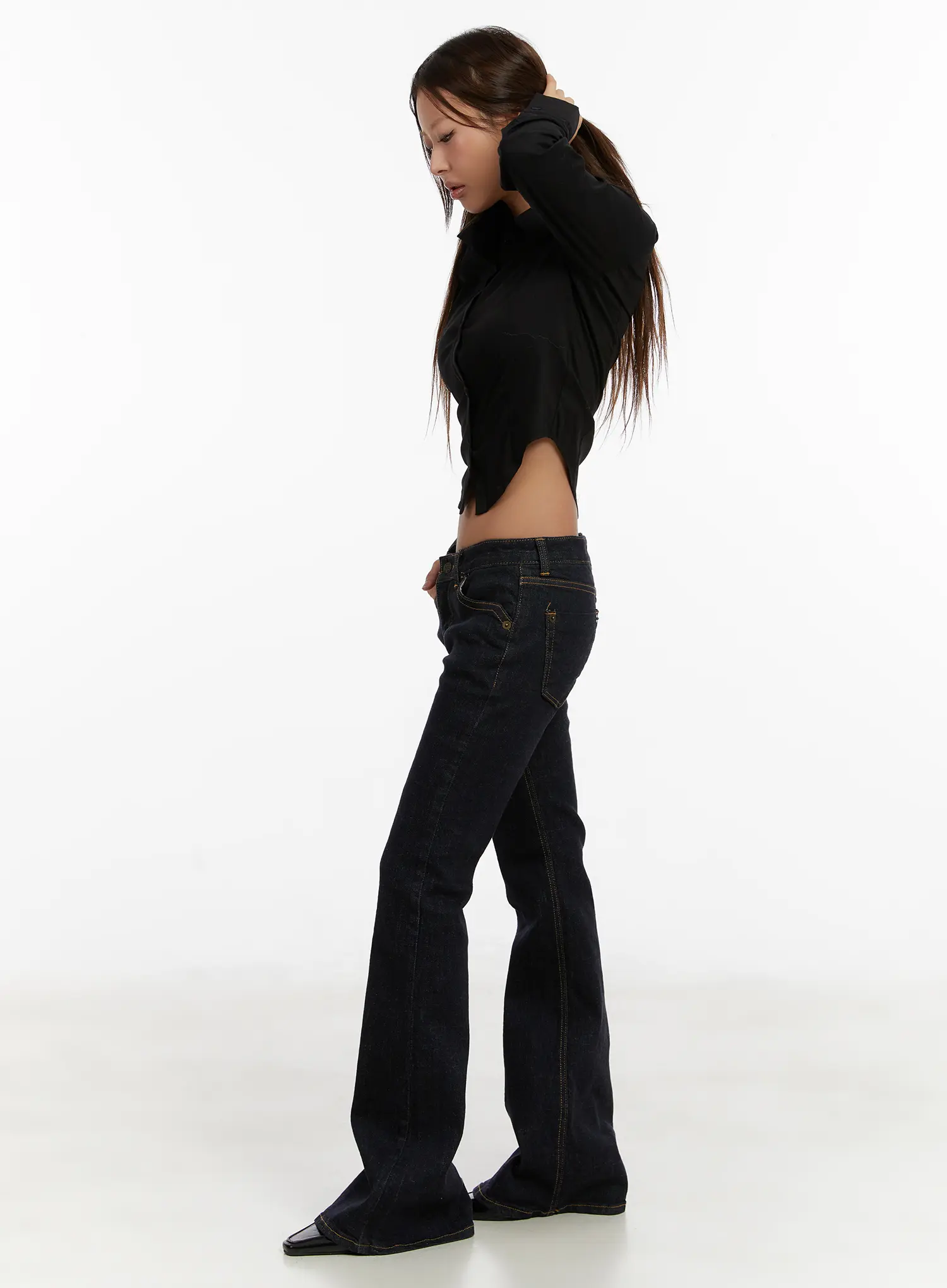 Adalee Non-Fade Low-Rise Flare Jeans CD515 - Image 6