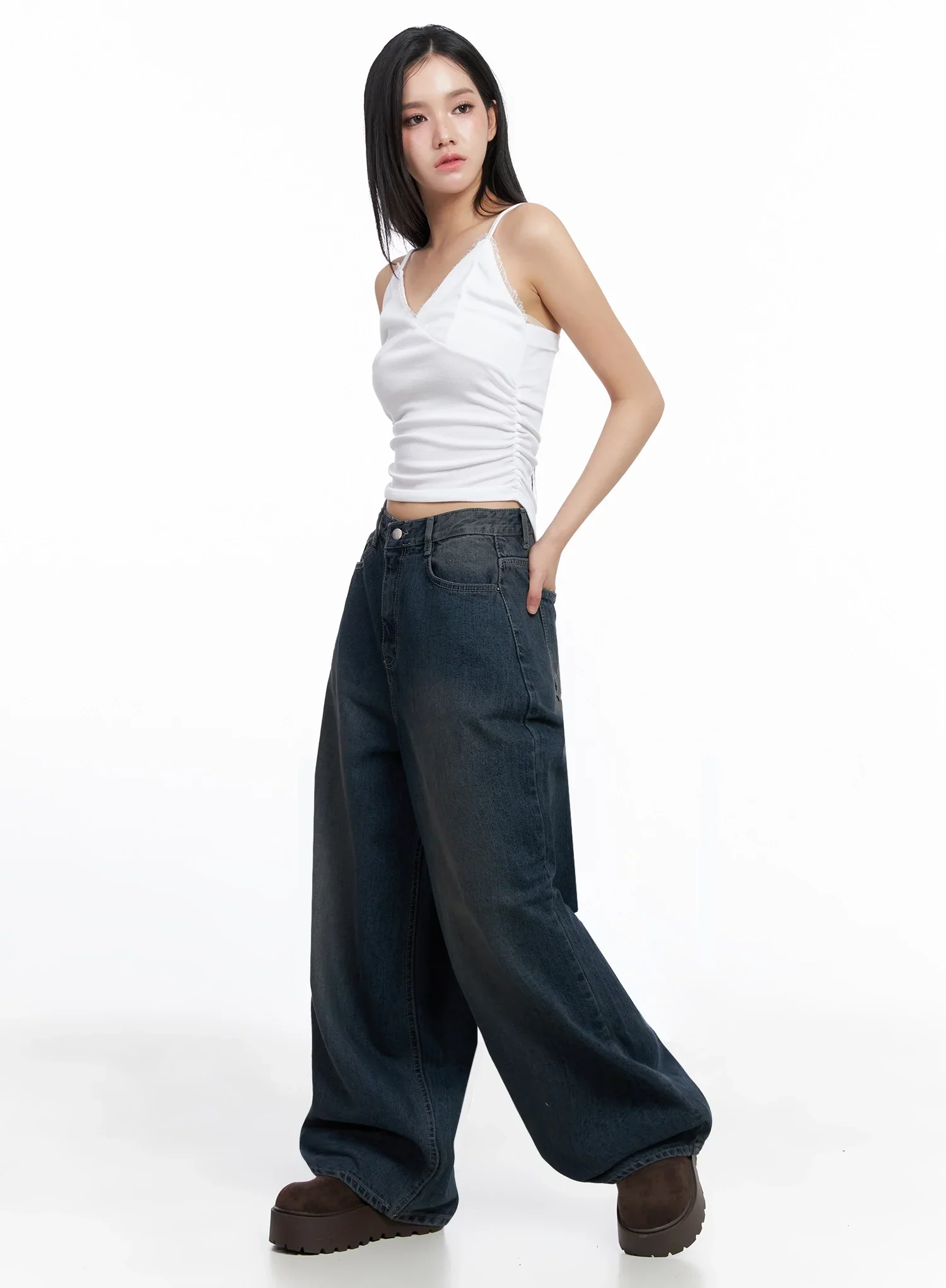 Adelyn Washed Baggy Jeans IS525 - Image 11