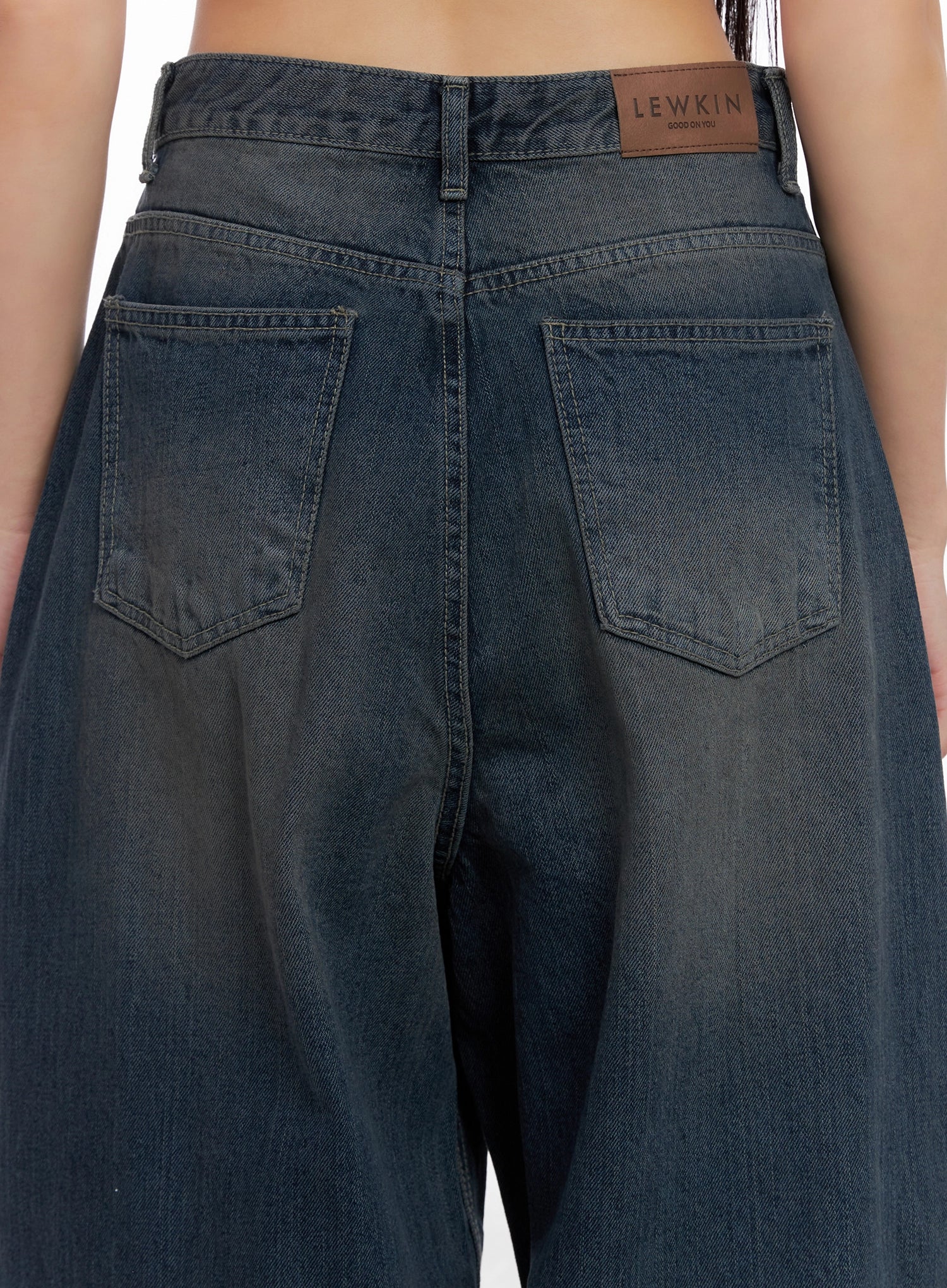 Adelyn Washed Baggy Jeans IS525 - Image 13