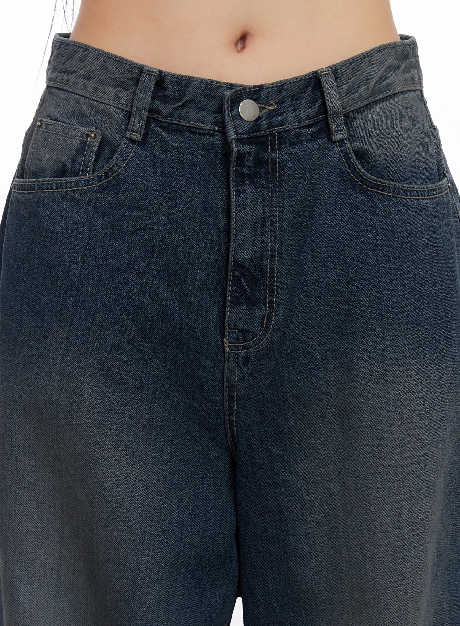 Adelyn Washed Baggy Jeans IS525 - Image 4