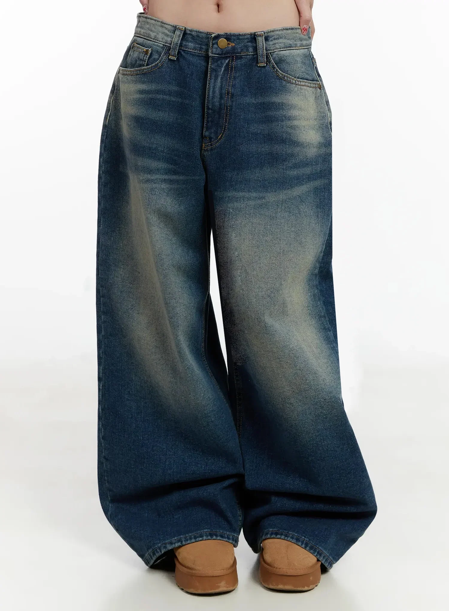 Ailany Washed Baggy Jeans IJ516 - Image 5