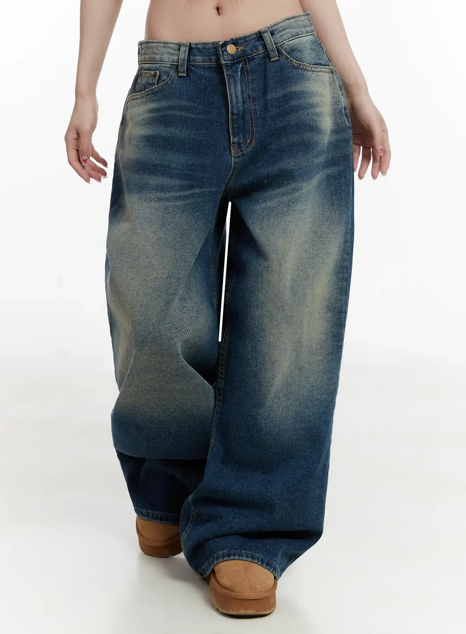 Ailany Washed Baggy Jeans IJ516 - Image 9