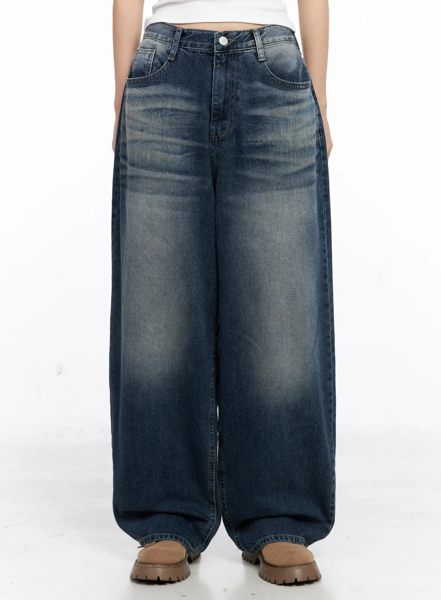 Aisha Washed Baggy Jeans CC1109 - Image 2