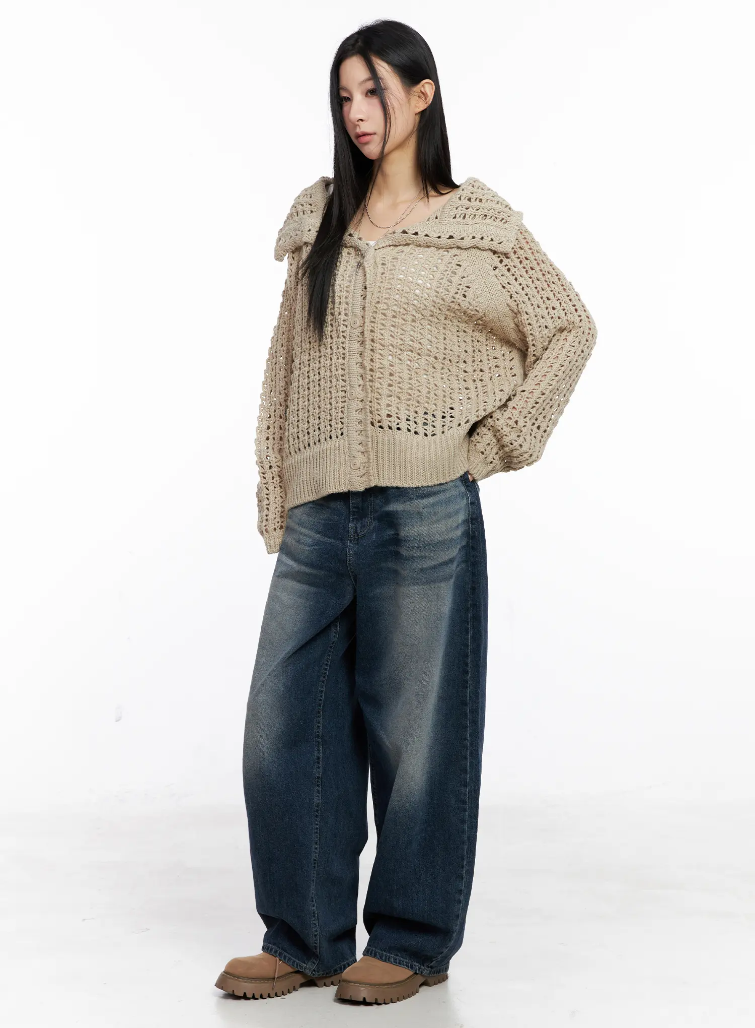 Aisha Washed Baggy Jeans CC1109 - Image 5
