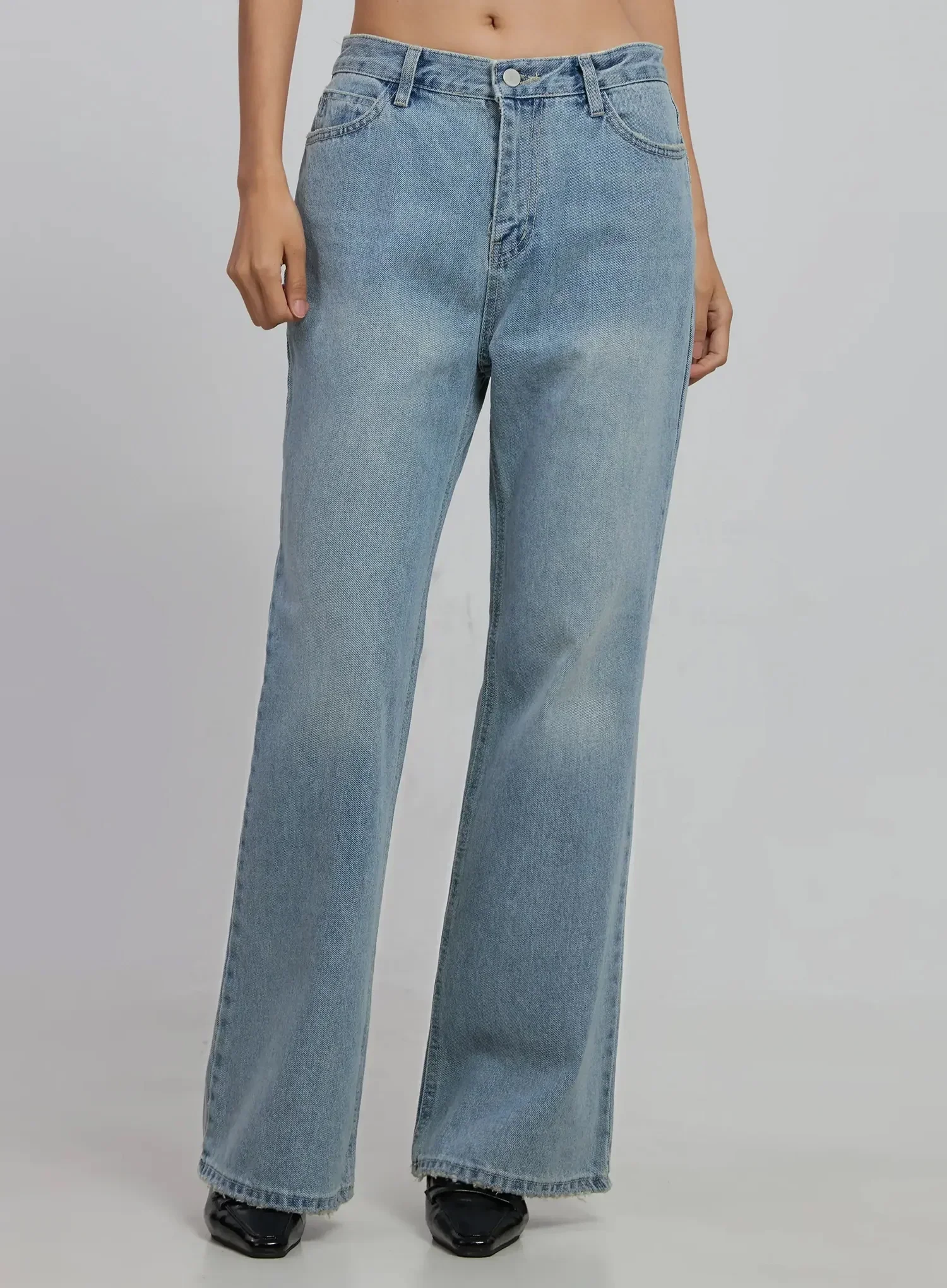 Alena Straight Leg Flared Jeans ID516 - Image 5