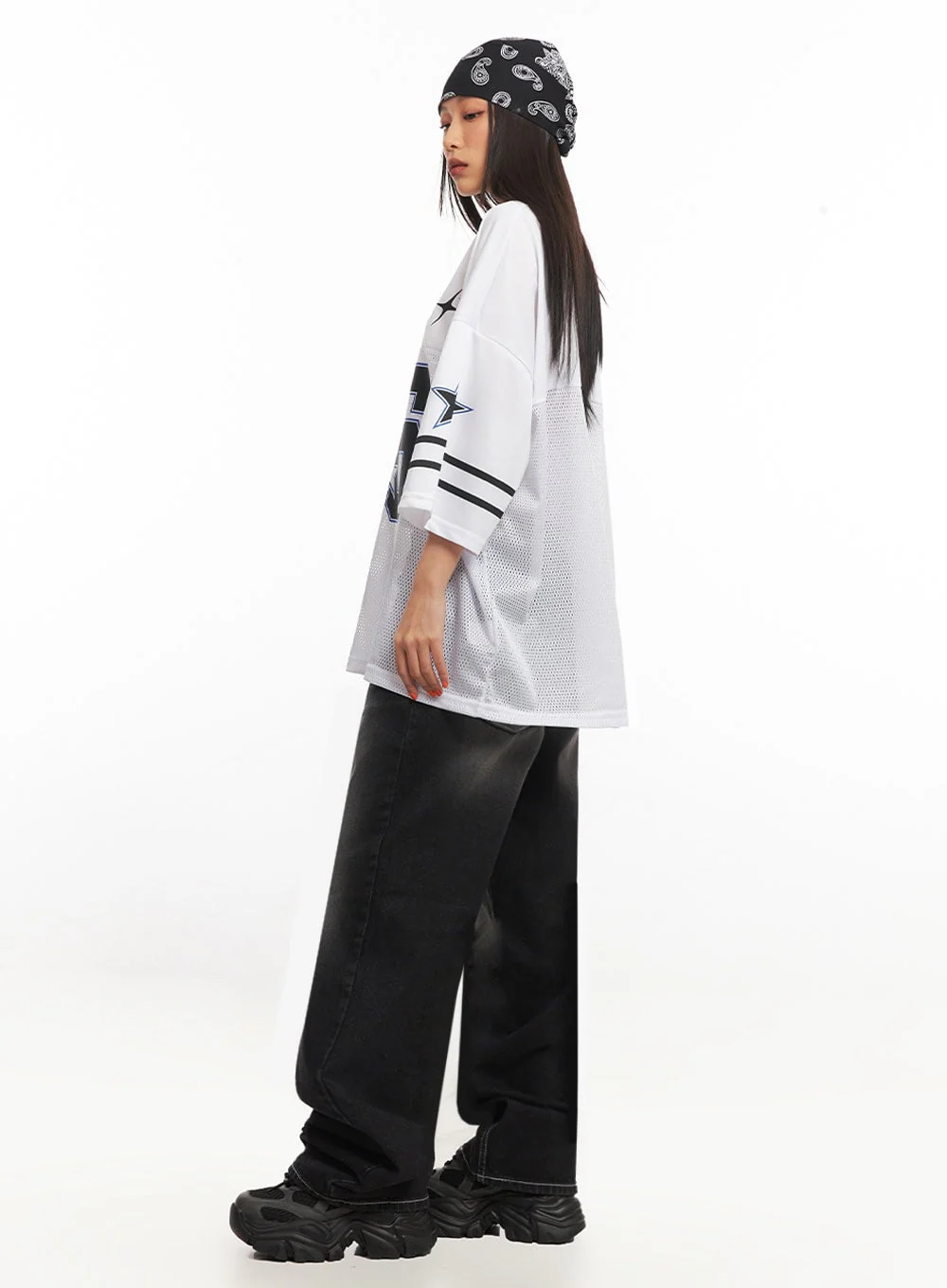 Alexis Stitched Wide-Leg Jeans IA504 - Image 7