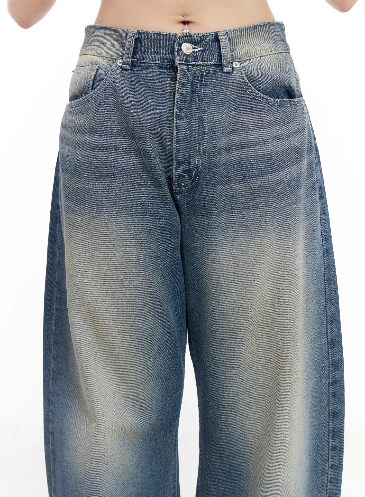 Alizah Vintage Wash Wide-Leg Jeans CM512 - Image 9