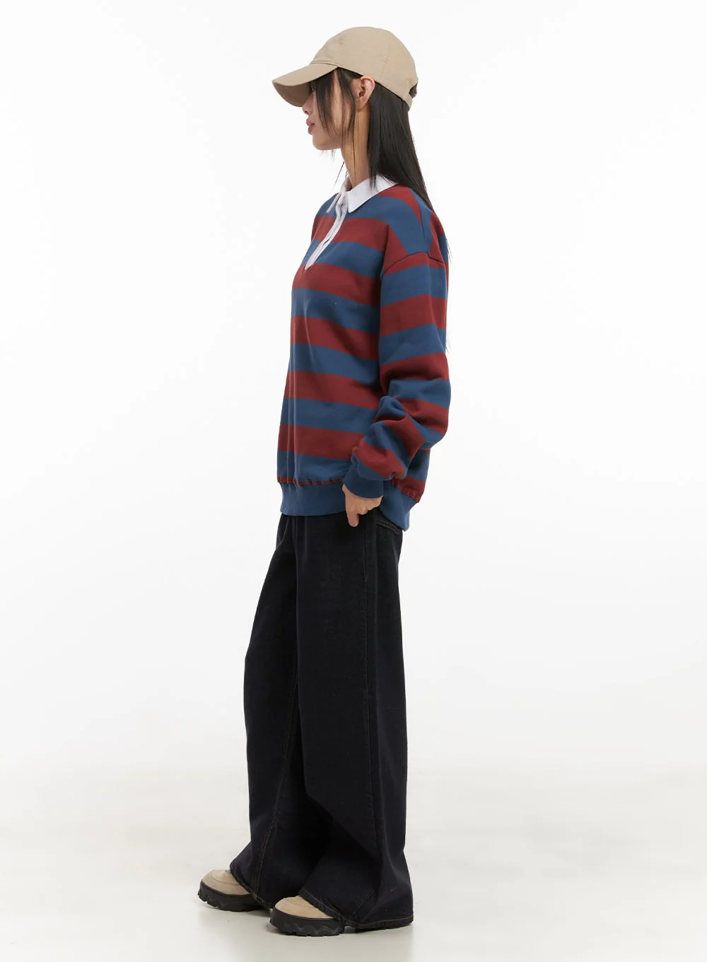 Allie Stitched Wide-Leg Jeans CD430 - Image 3