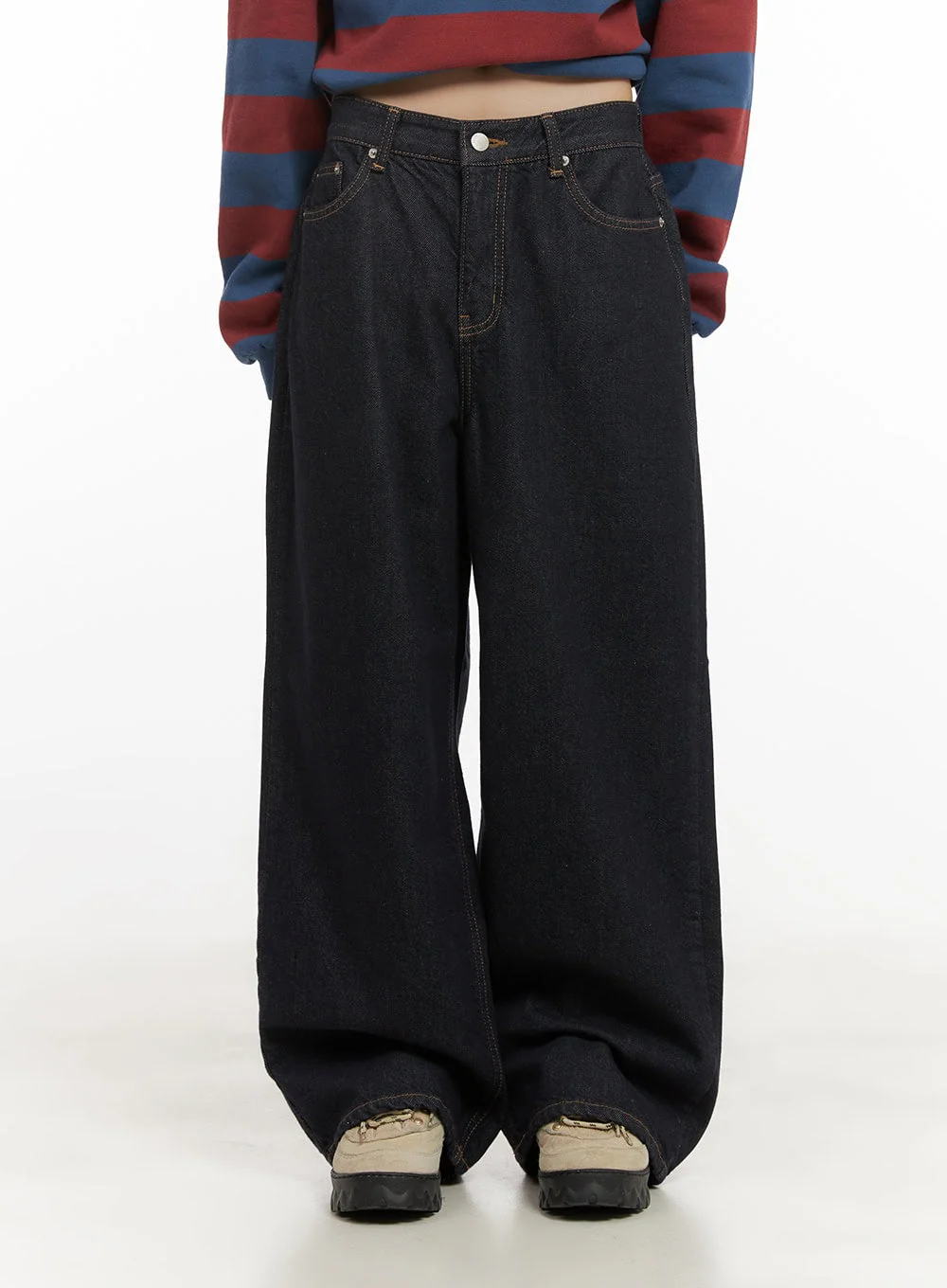 Allie Stitched Wide-Leg Jeans CD430 - Image 7