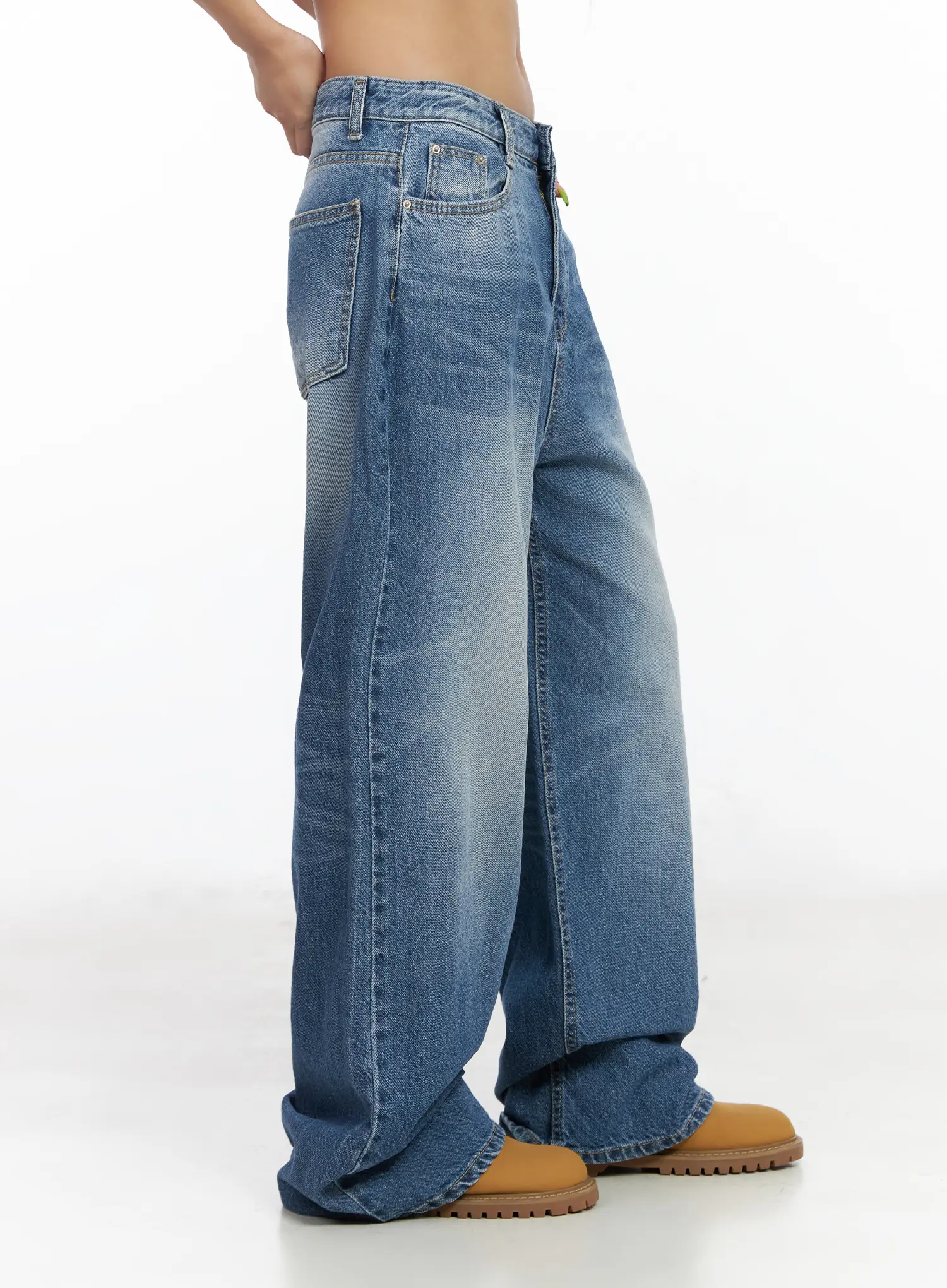 Alora Vintage Washed Wide Leg Jeans CF513 - Image 5