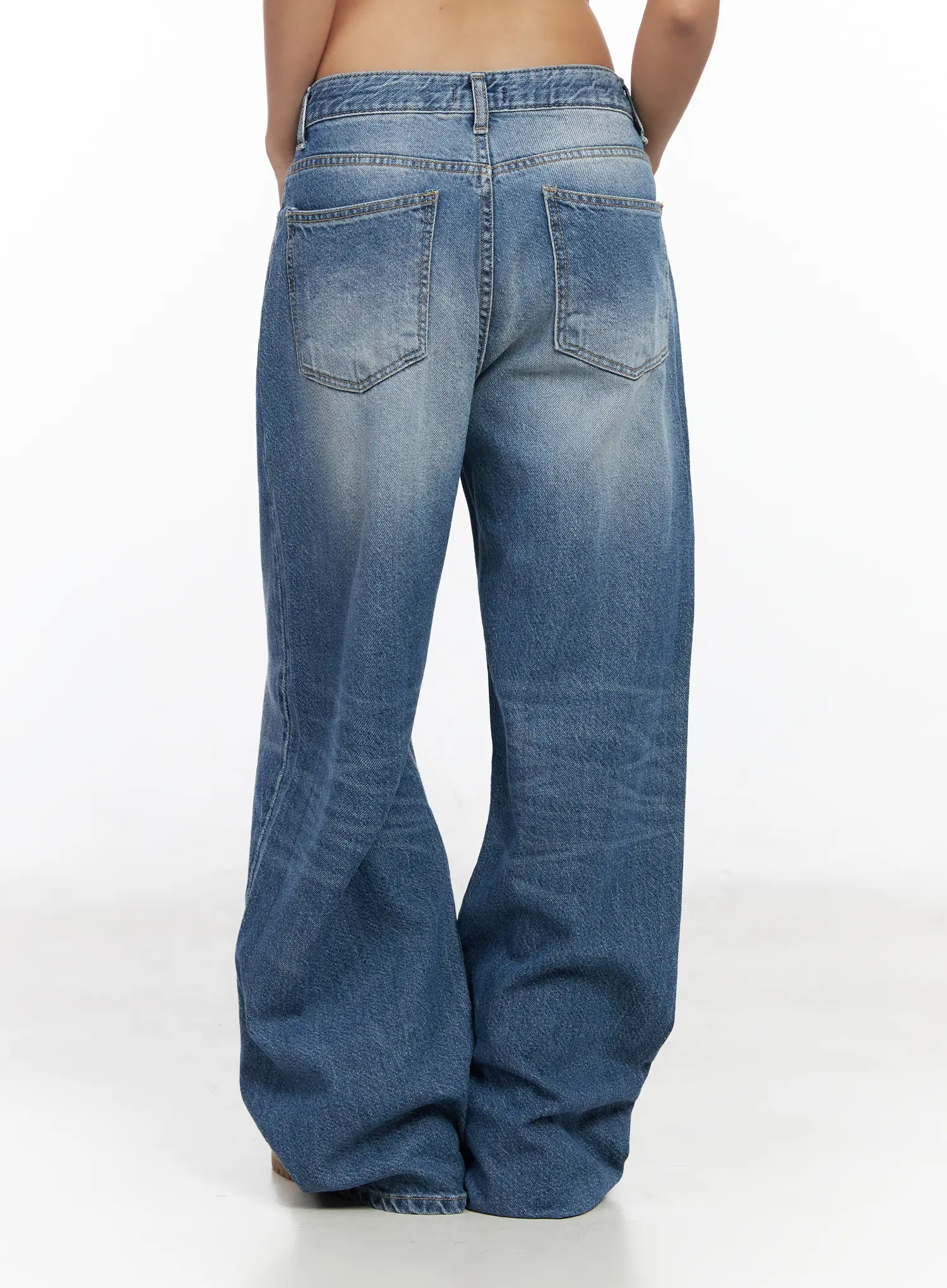 Alora Vintage Washed Wide Leg Jeans CF513 - Image 8
