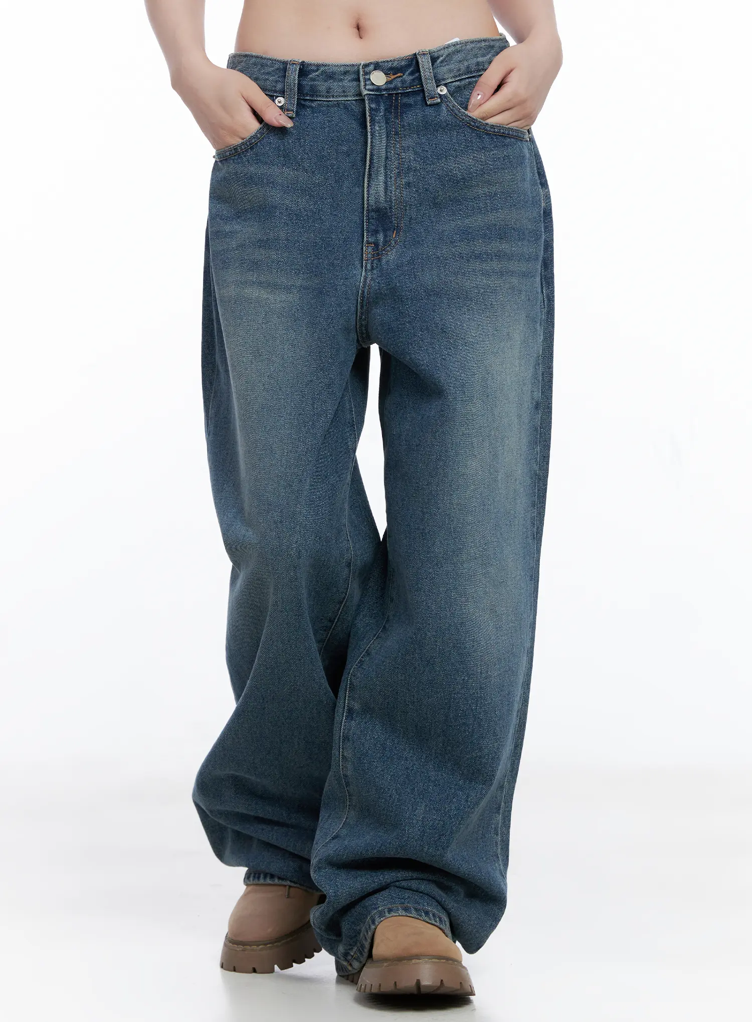 Amalia Wide Leg Vintage Washed Jeans CG529