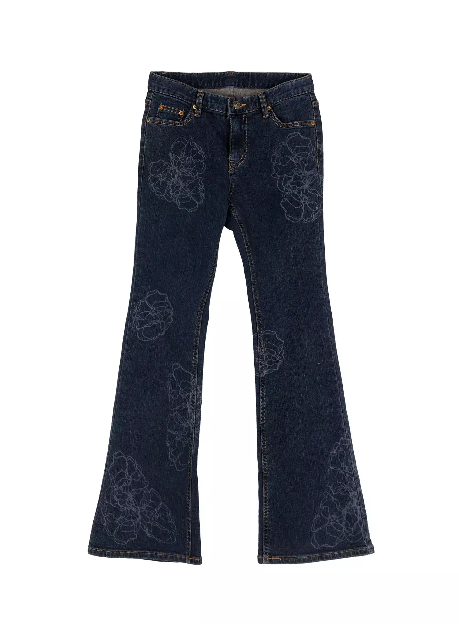 Amari Floral Embriodered Bootcut Jeans IN528 - Image 14
