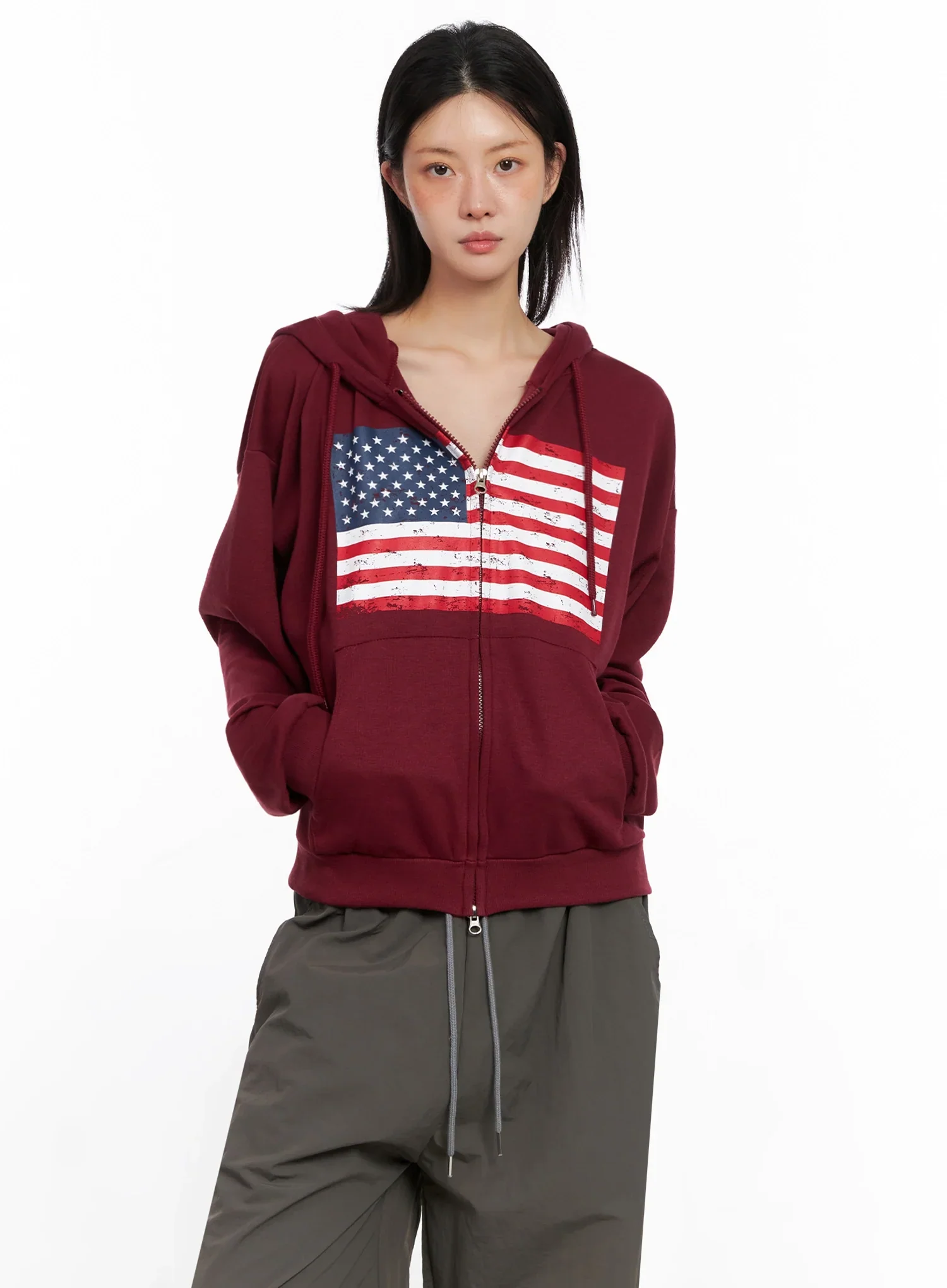 American Flag Zip-Up Hoodie IS515 - Image 11