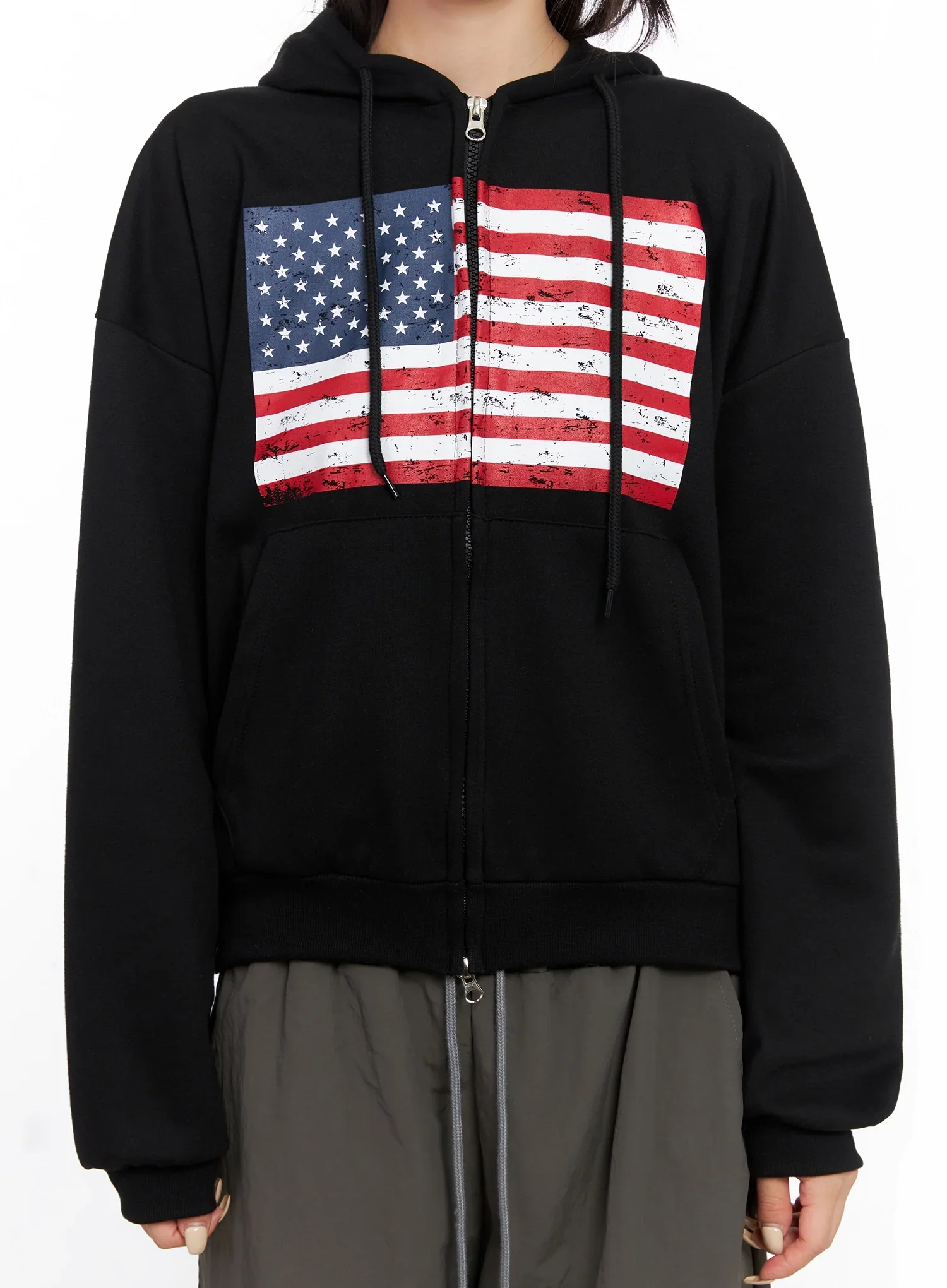 American Flag Zip-Up Hoodie IS515 - Image 4