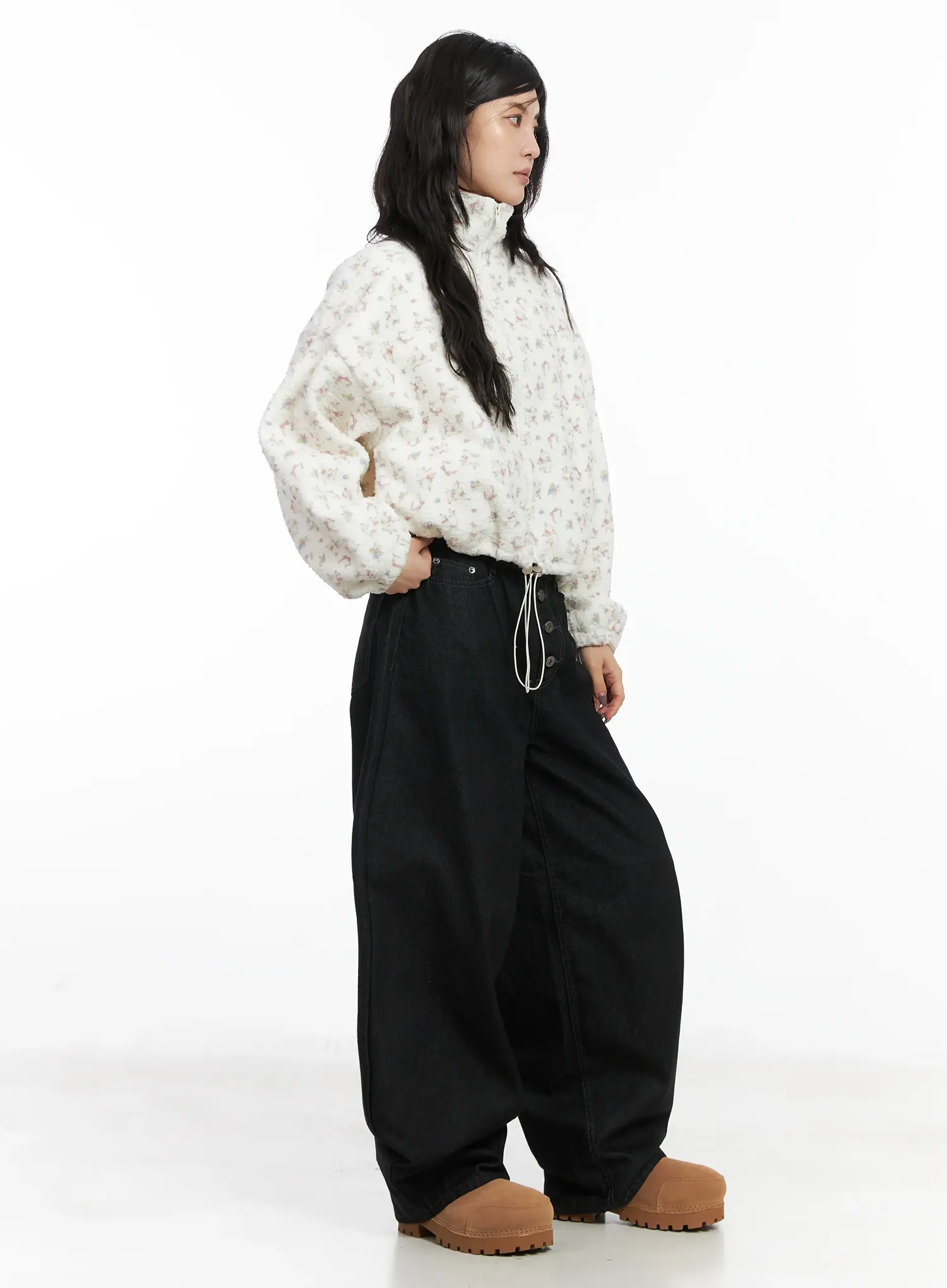 Anaiah Wide Leg Button-Up Jeans CN528 - Image 6