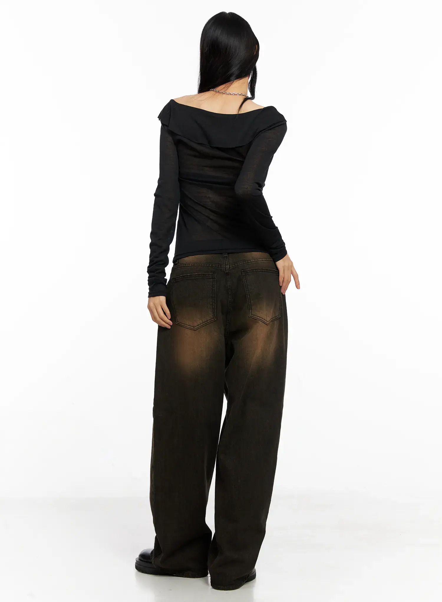 Analia Washed Wide-Leg Jeans CO529 - Image 7