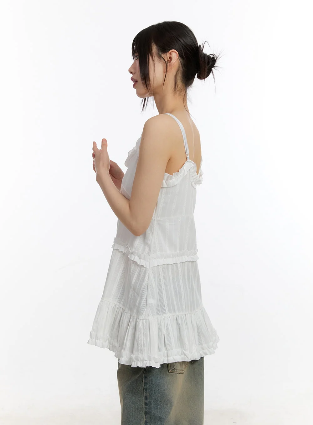 Angel Frill Lace Cami Mini Dress CA508 - Image 3