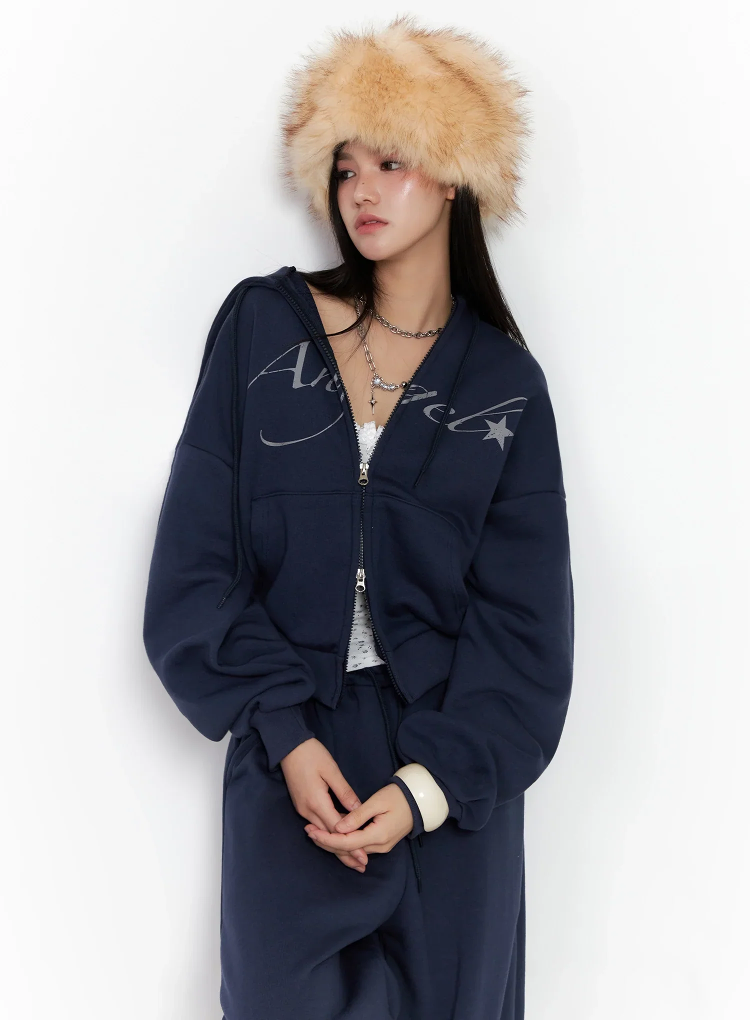 Angel Graphic Zip-Up Hoodie IS525 - Image 11