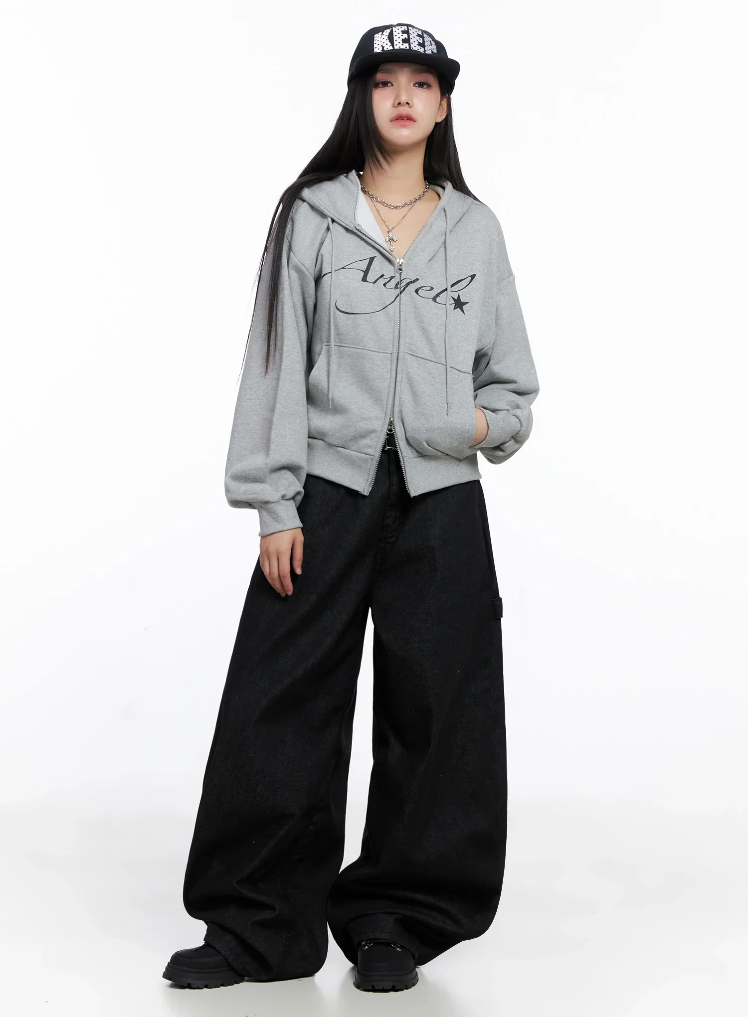 Angel Graphic Zip-Up Hoodie IS525 - Image 13