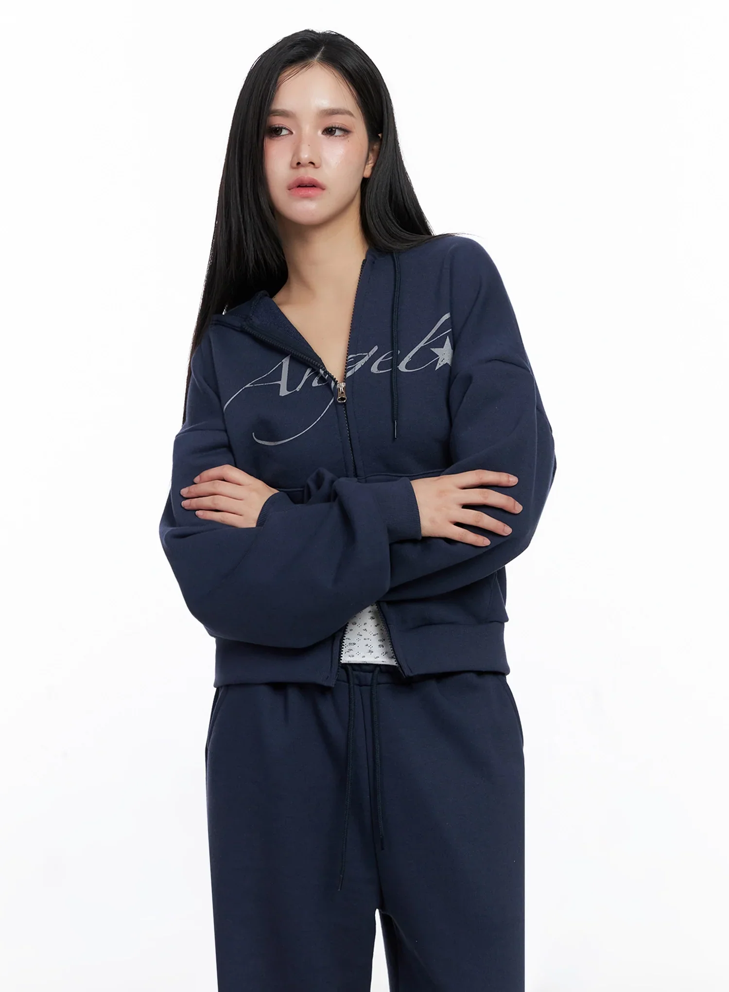 Angel Graphic Zip-Up Hoodie IS525 - Image 6