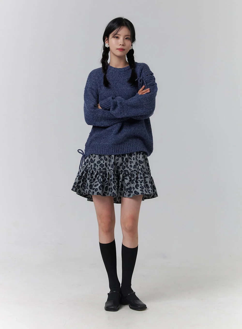 Animal Print Ruffle Hem Mini Skirt OJ417 - Image 3