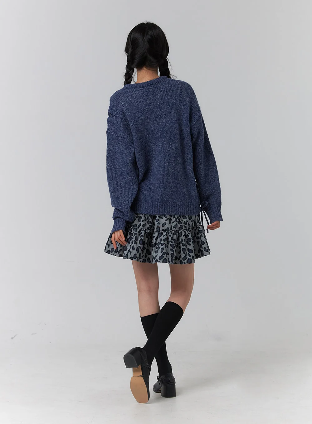 Animal Print Ruffle Hem Mini Skirt OJ417 - Image 5