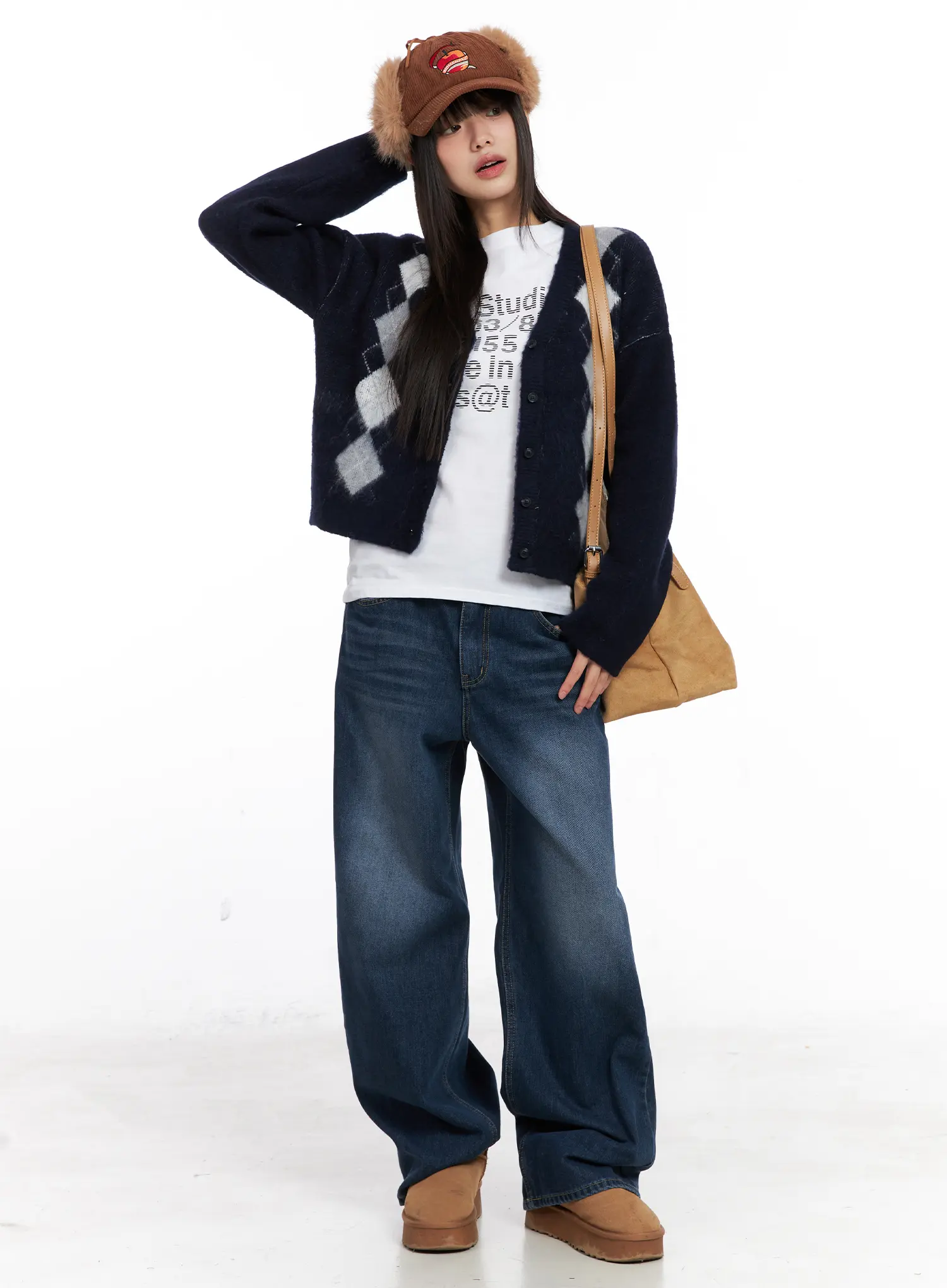 Argyle Brush Cardigan CN521 - Image 6