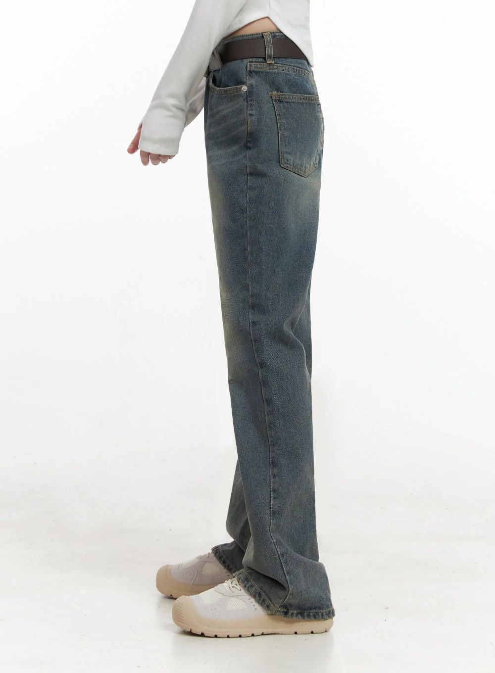 Asher Slimline Washed Bootcut Jeans ID402 - Image 6