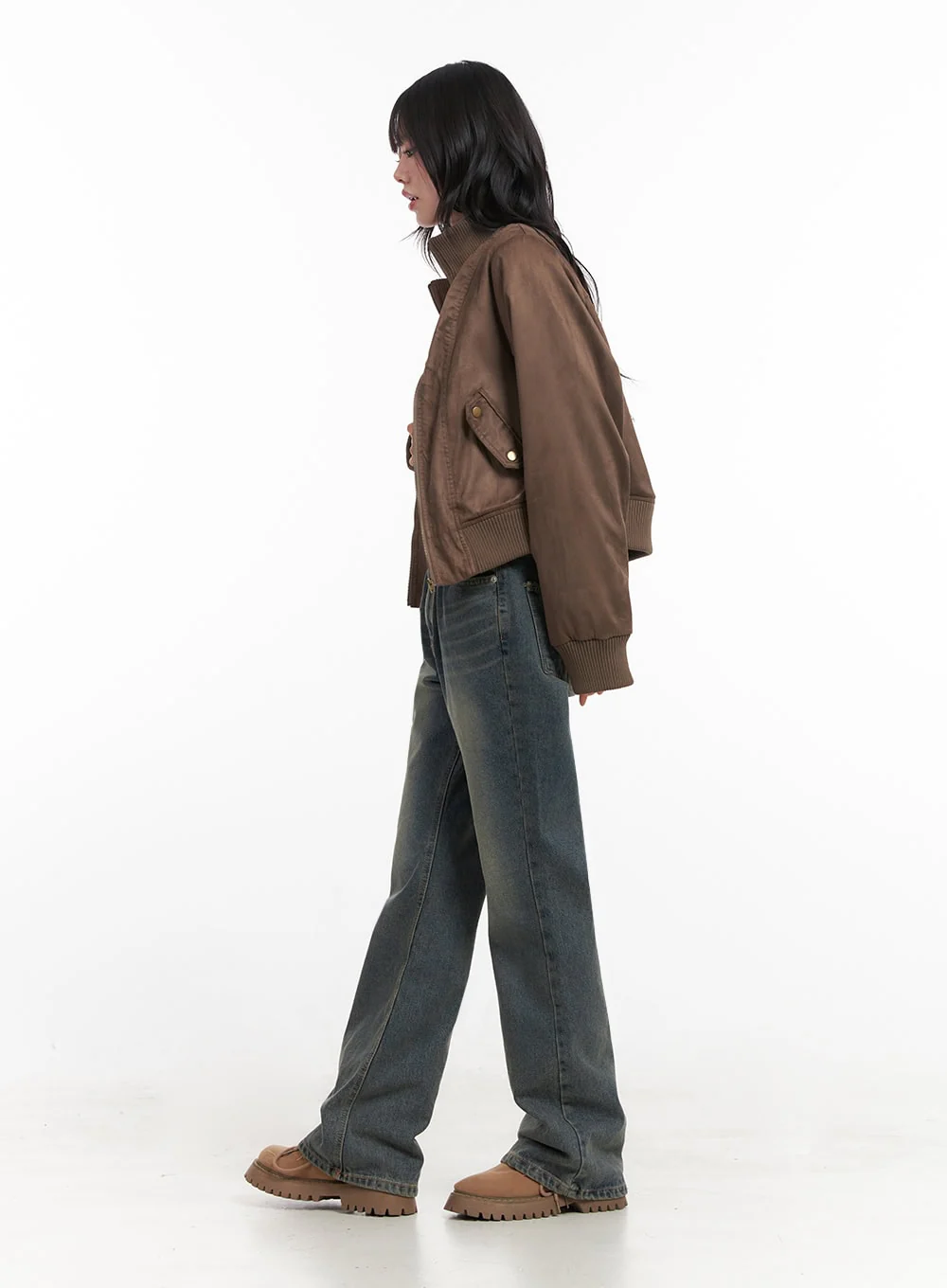 Asher Slimline Washed Bootcut Jeans ID402 - Image 9