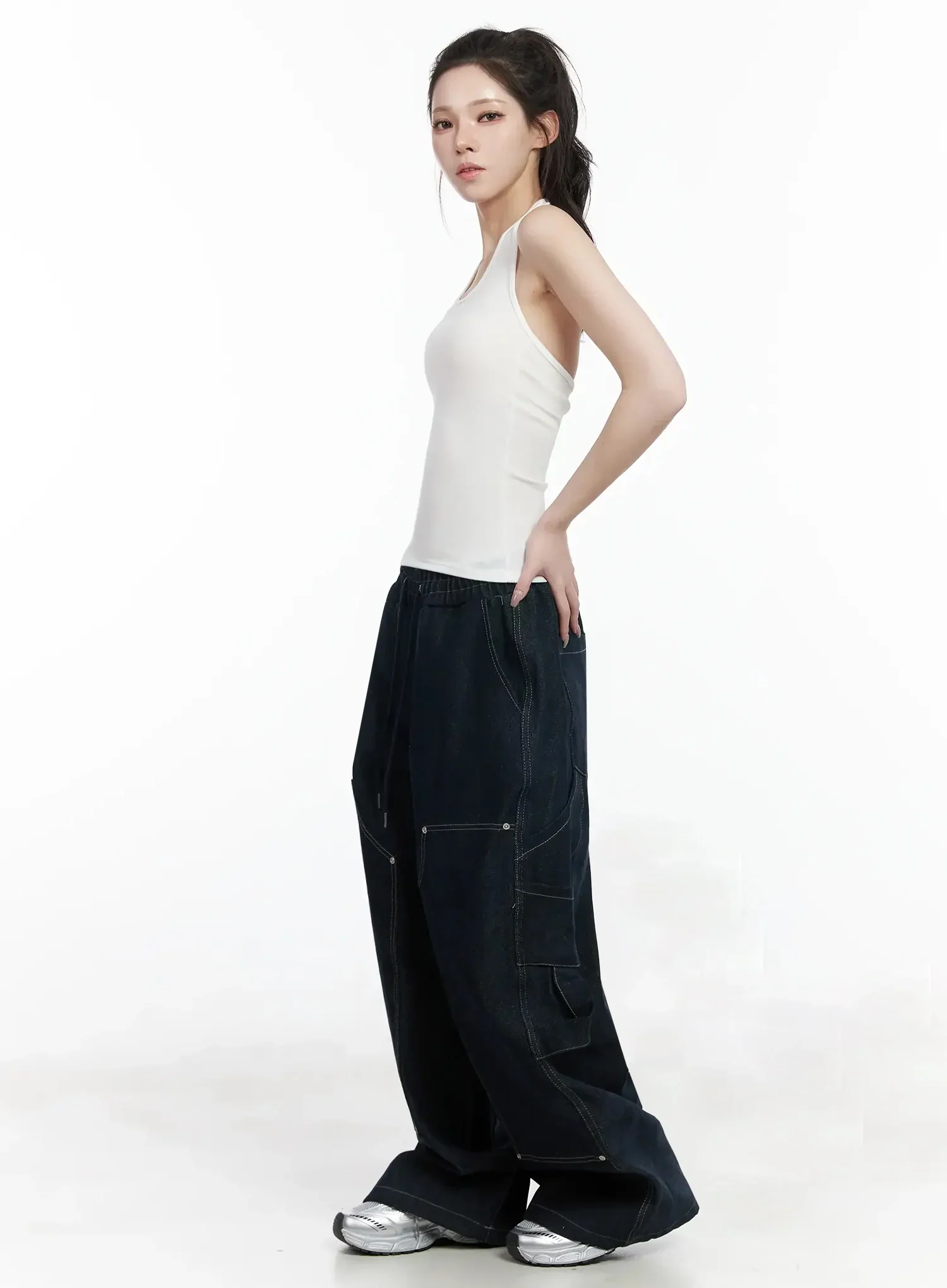 Ashlyn Carpenter Wide-Leg Jeans IJ528 - Image 7