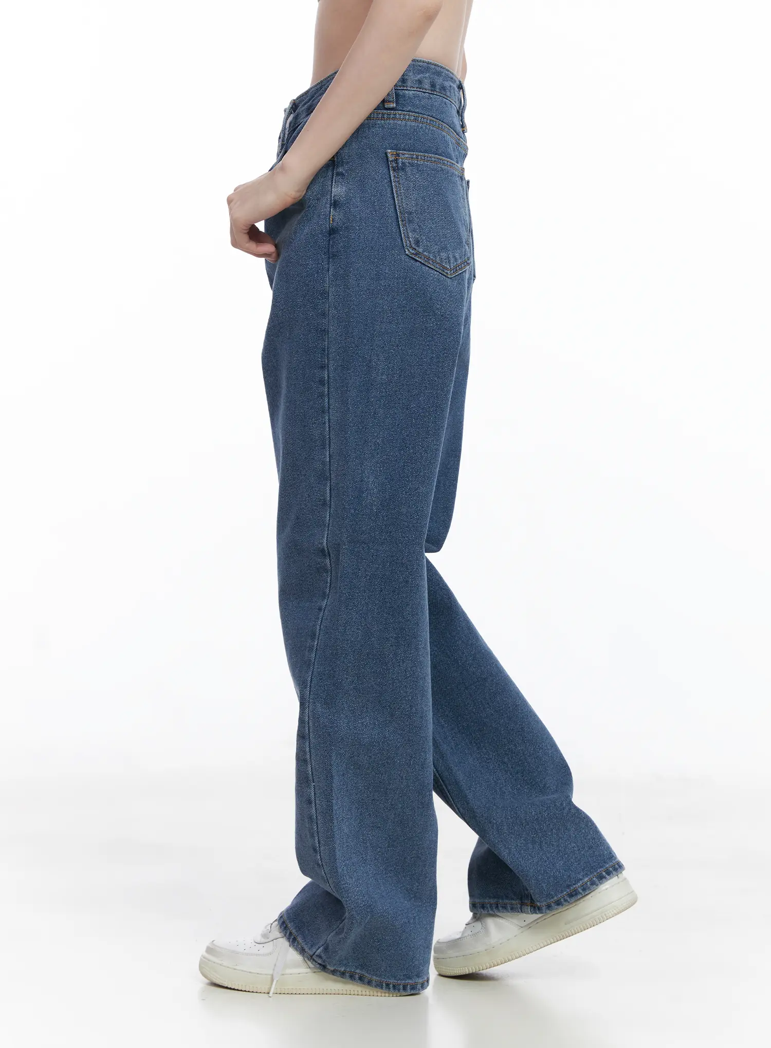Ashlyn High-Waist Fleece-Lined Wide-Leg Jeans CJ507 - Image 5