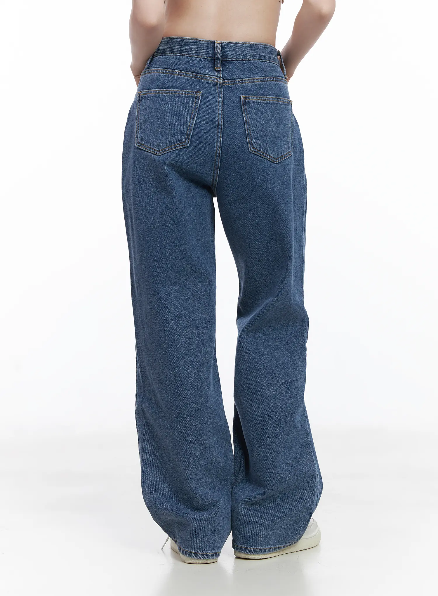 Ashlyn High-Waist Fleece-Lined Wide-Leg Jeans CJ507 - Image 6