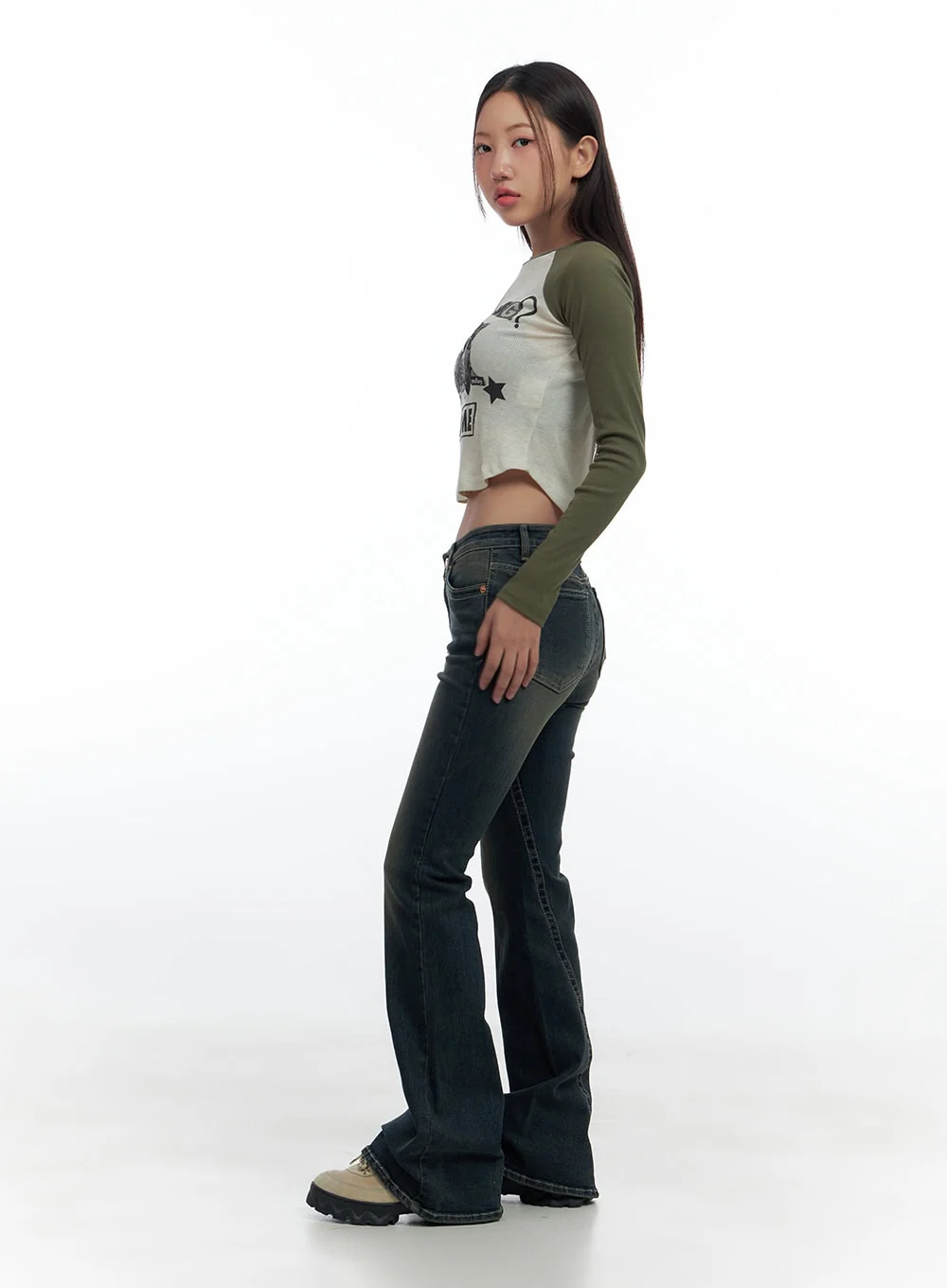 Aspen SlimFit Washed Bootcut Denim Jeans CS424 - Image 3