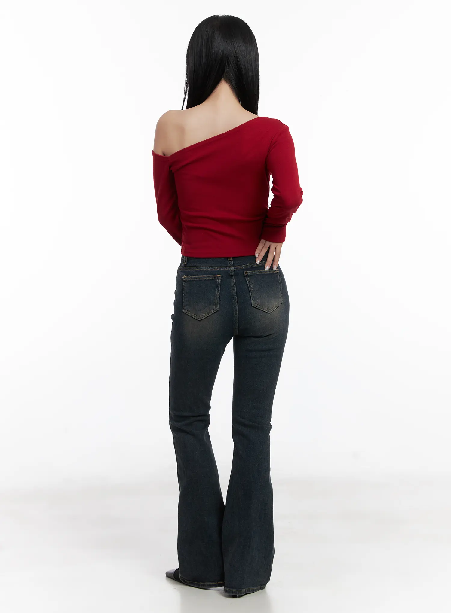 Asymmetric Buttoned Shoulder Top CD501 - Image 7