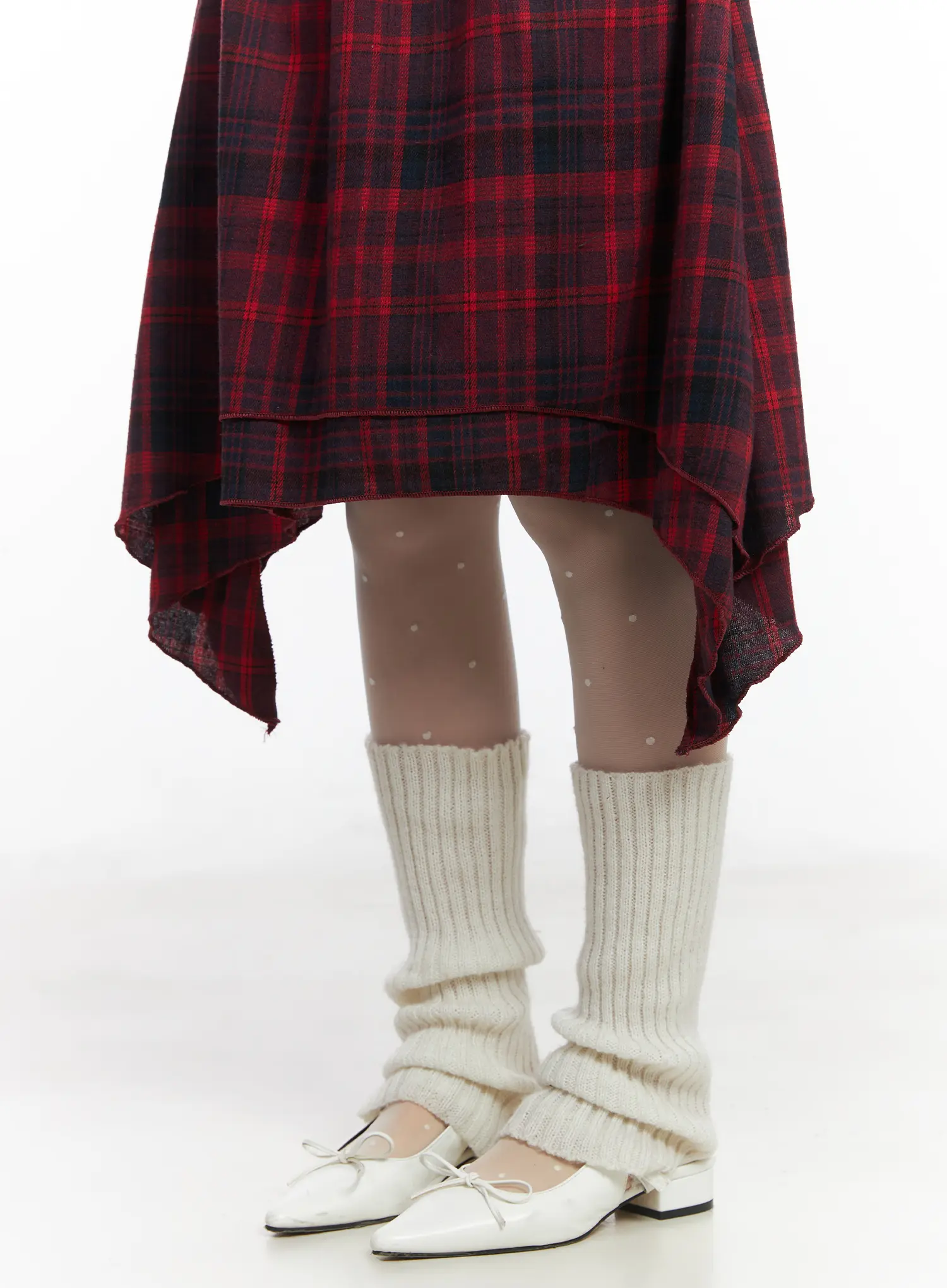 Asymmetric Checkered Midi Skirt CD530 - Image 8
