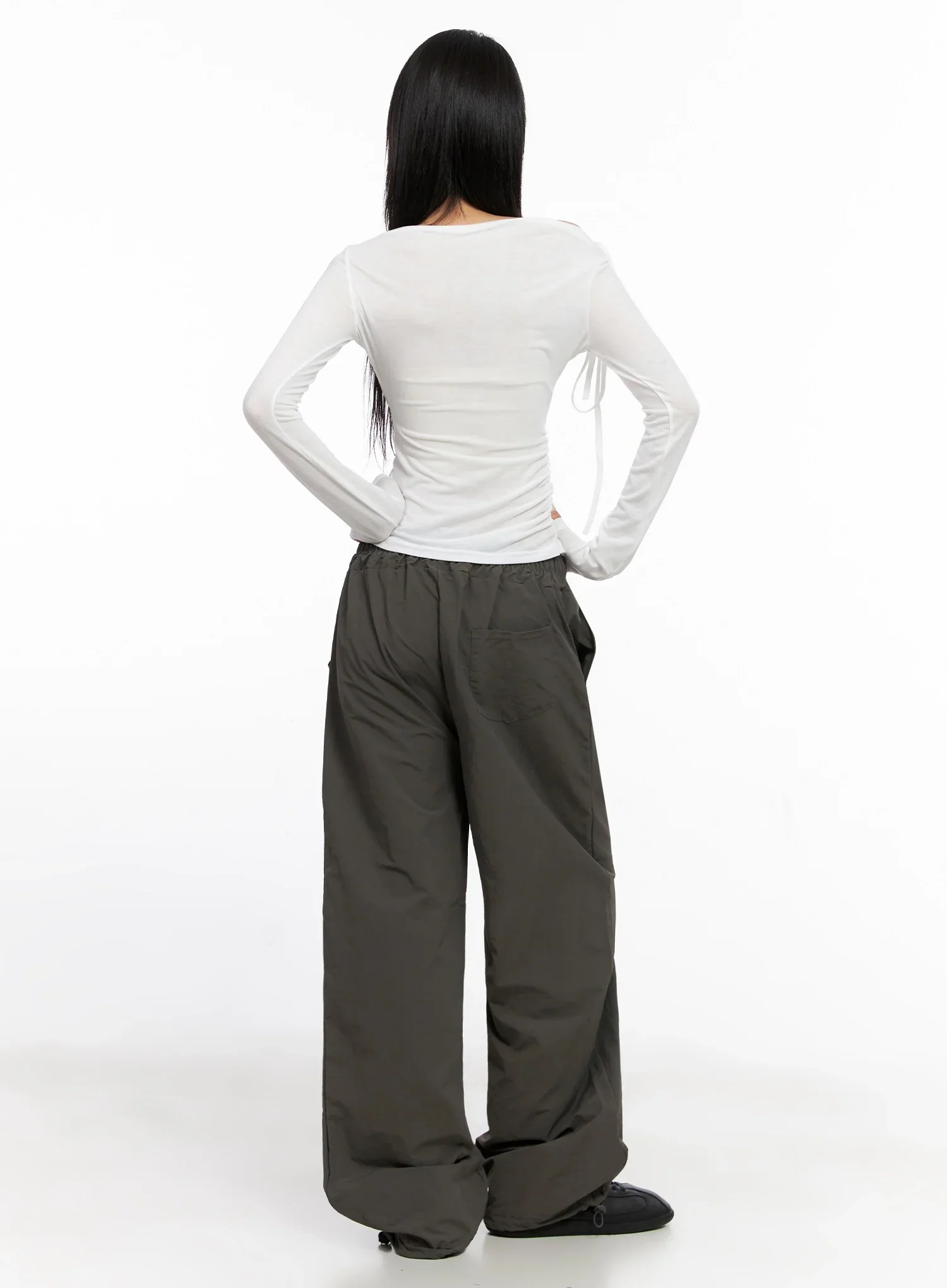Asymmetric Cut-Out Long Sleeve Top IS515 - Image 9