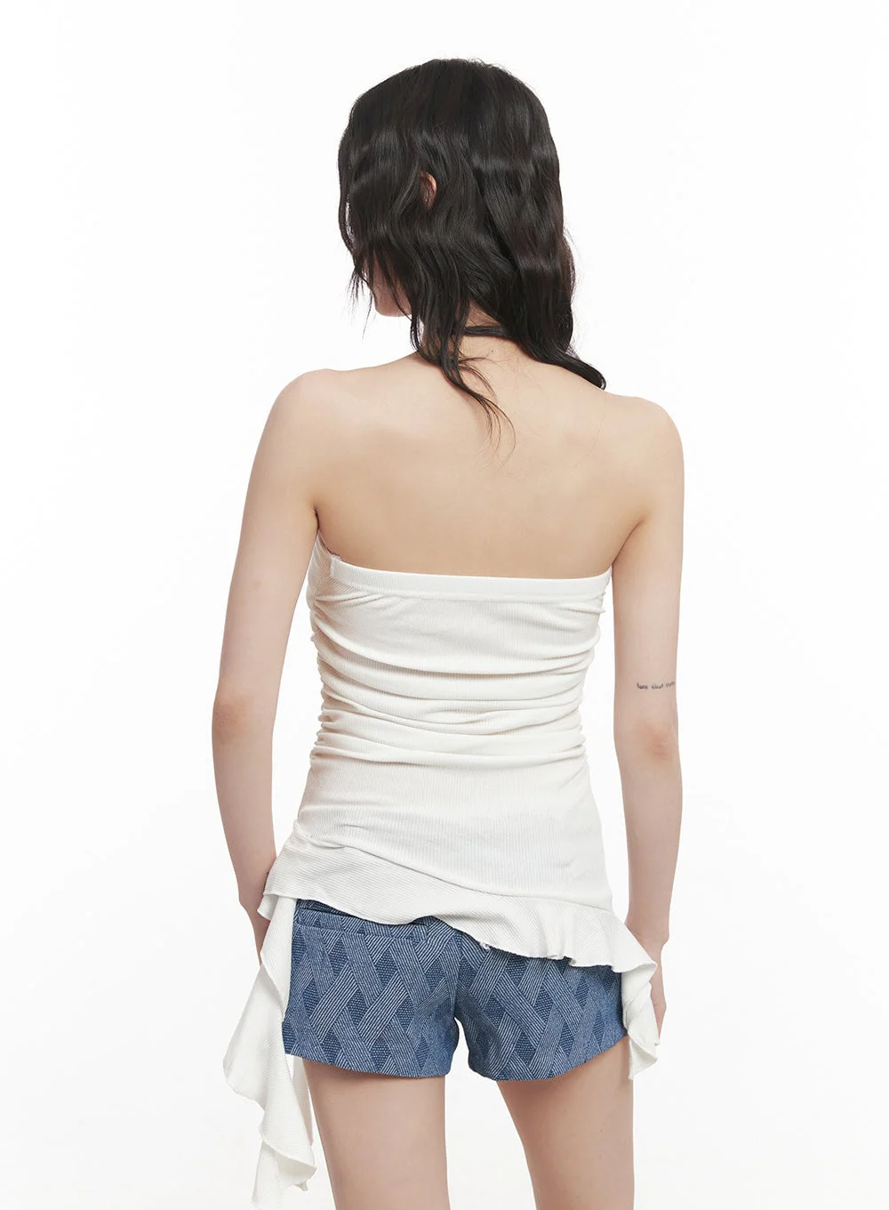Asymmetric Frill Tube Top CM520 - Image 8