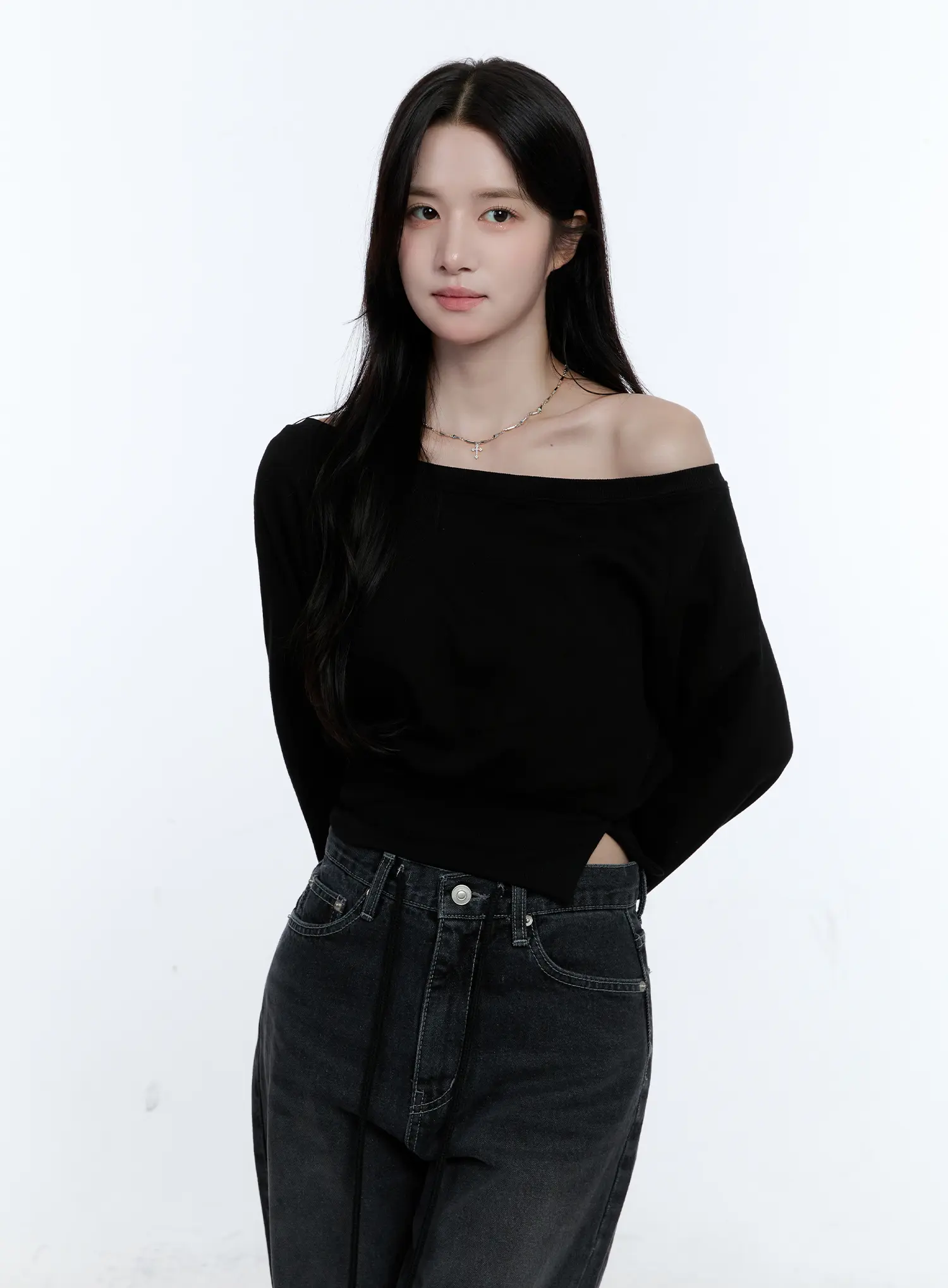 Asymmetric Off-Shoulder Sweatshirt Top CG512 - Image 11
