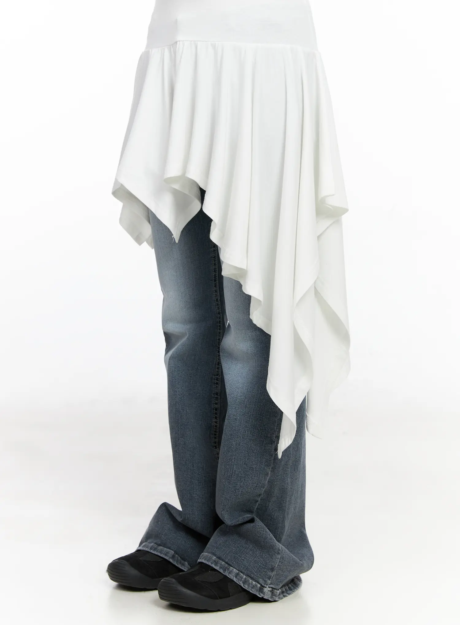 Asymmetric Ruffled Edge Sleeveless Mini Dress CF513 - Image 5