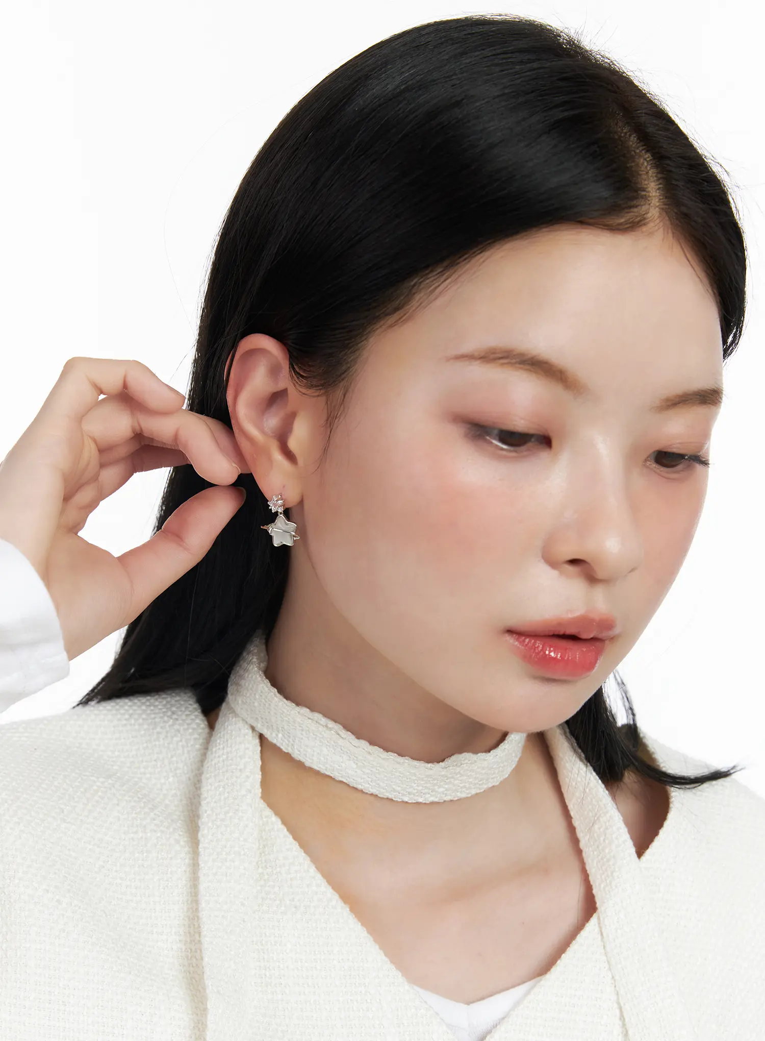 Asymmetric Star Earrings CJ523 - Image 4
