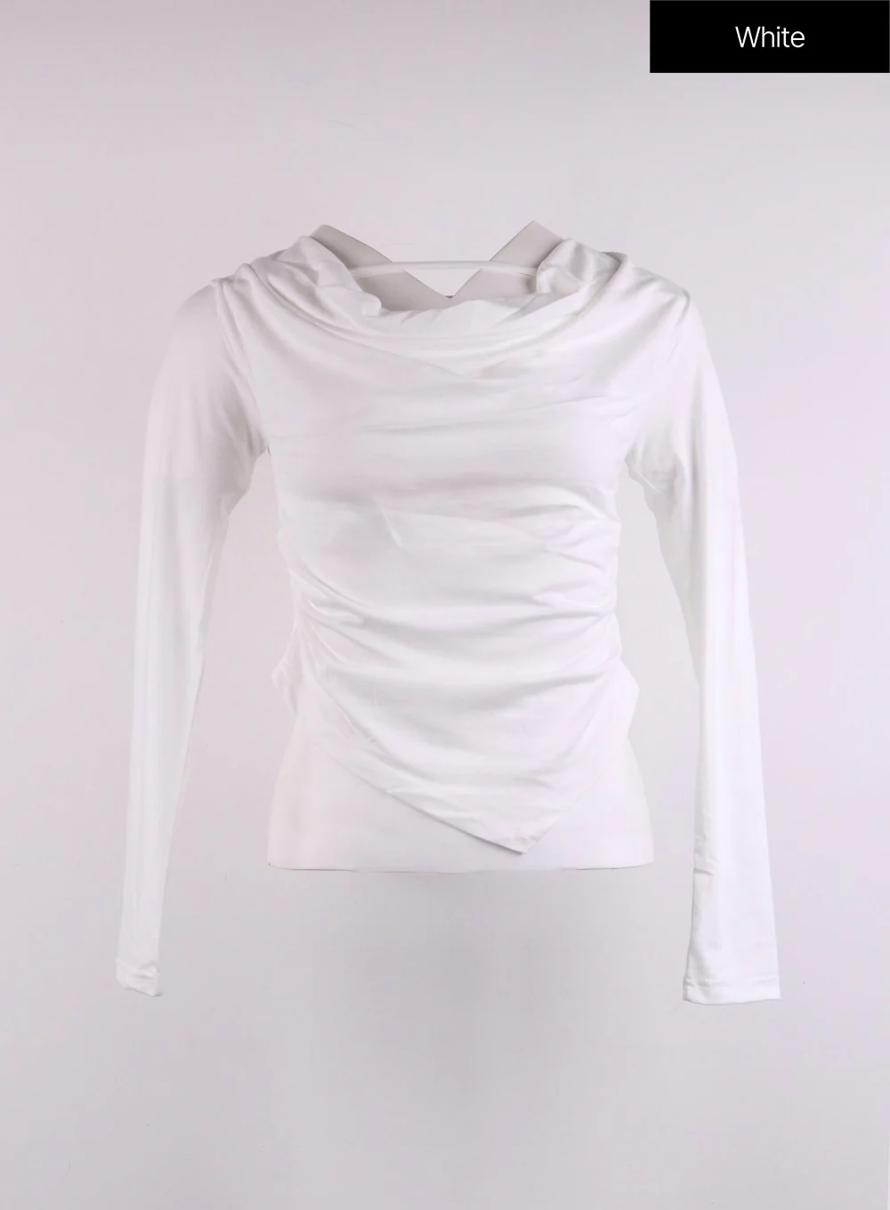 Asymmetrical Draped Crop Top CJ426 - Image 12