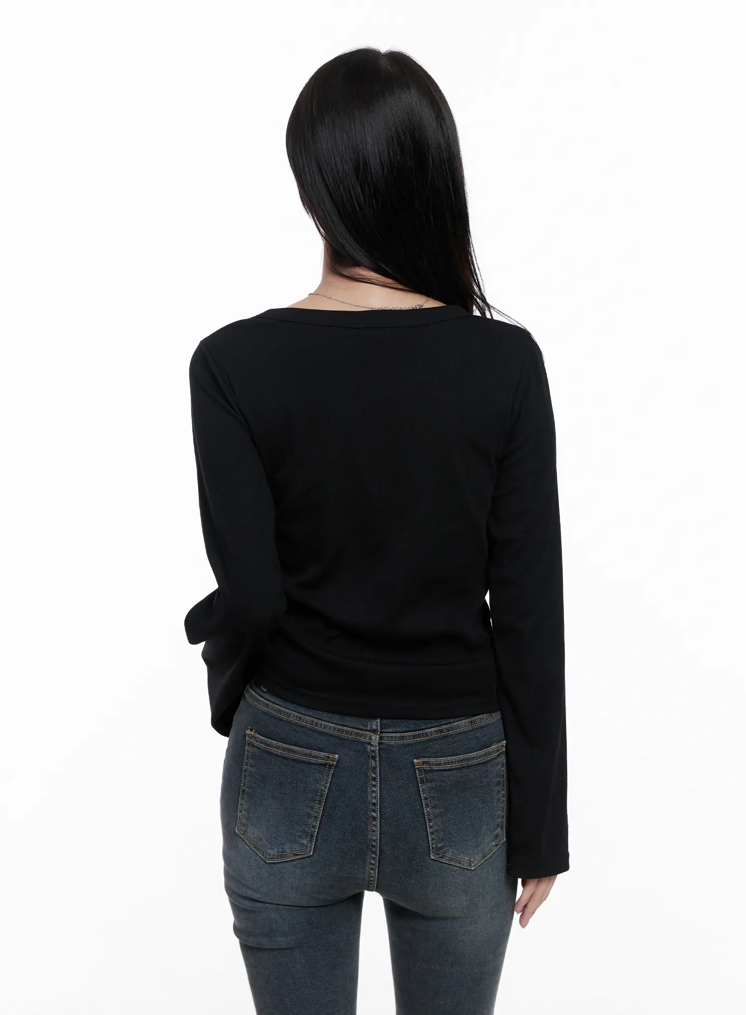 Asymmetrical Neck Ruched Top CS523 - Image 8
